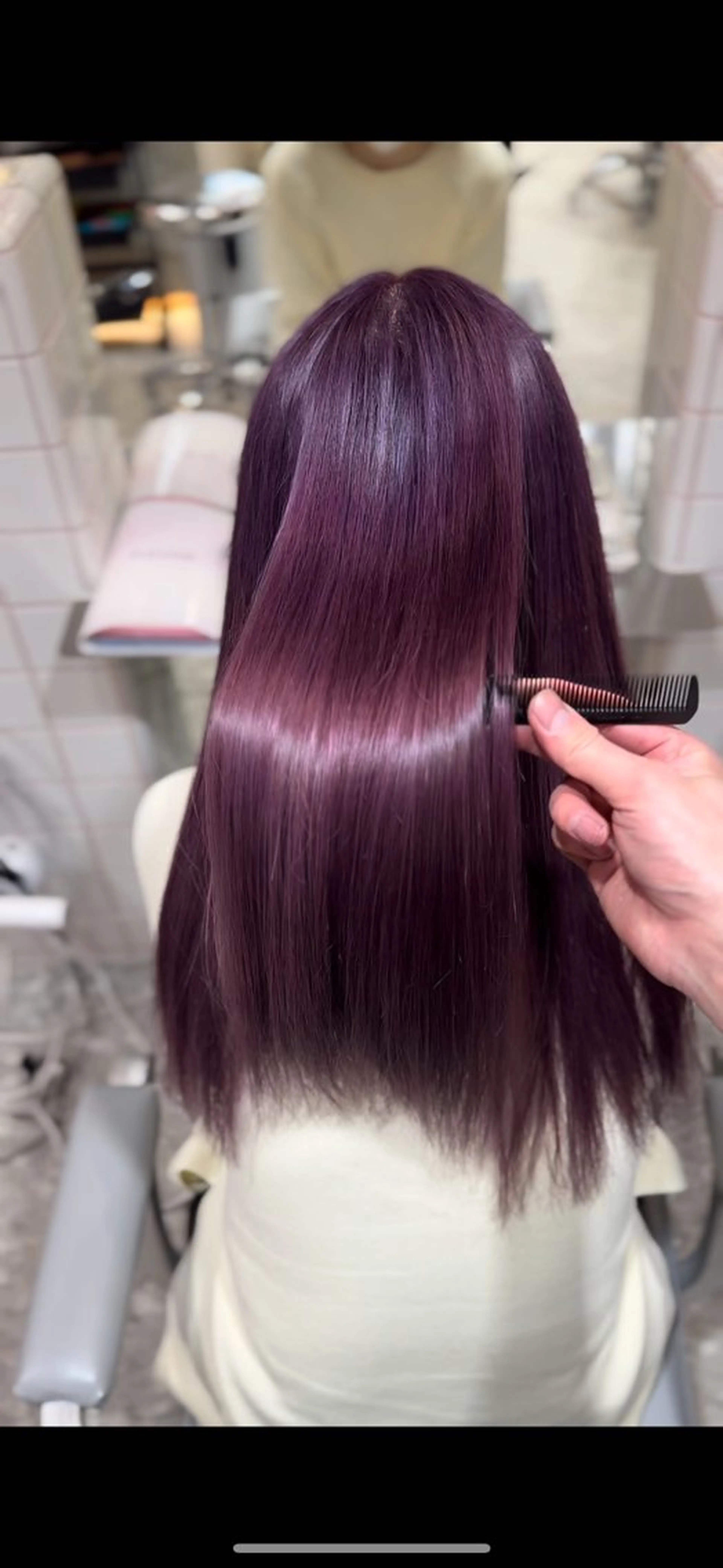 セミロング トリートメント 新宿/韓国風レイヤー 髪質改善/渋谷直樹のヘアスタイル