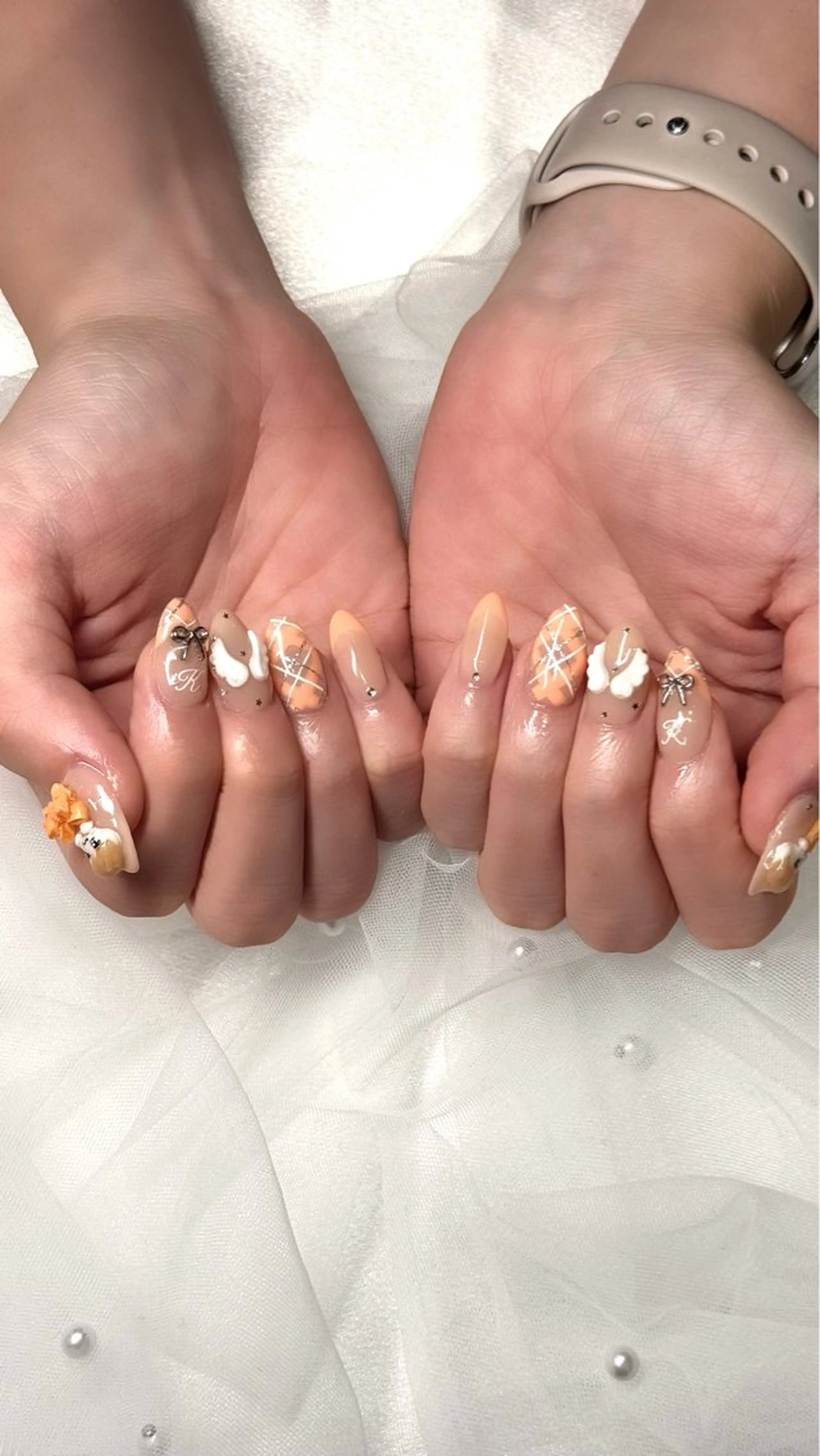 ネイル beauty salon  POISSON所属・SAYUKI/韓国 /ワンホン/キラキラのネイルデザイン