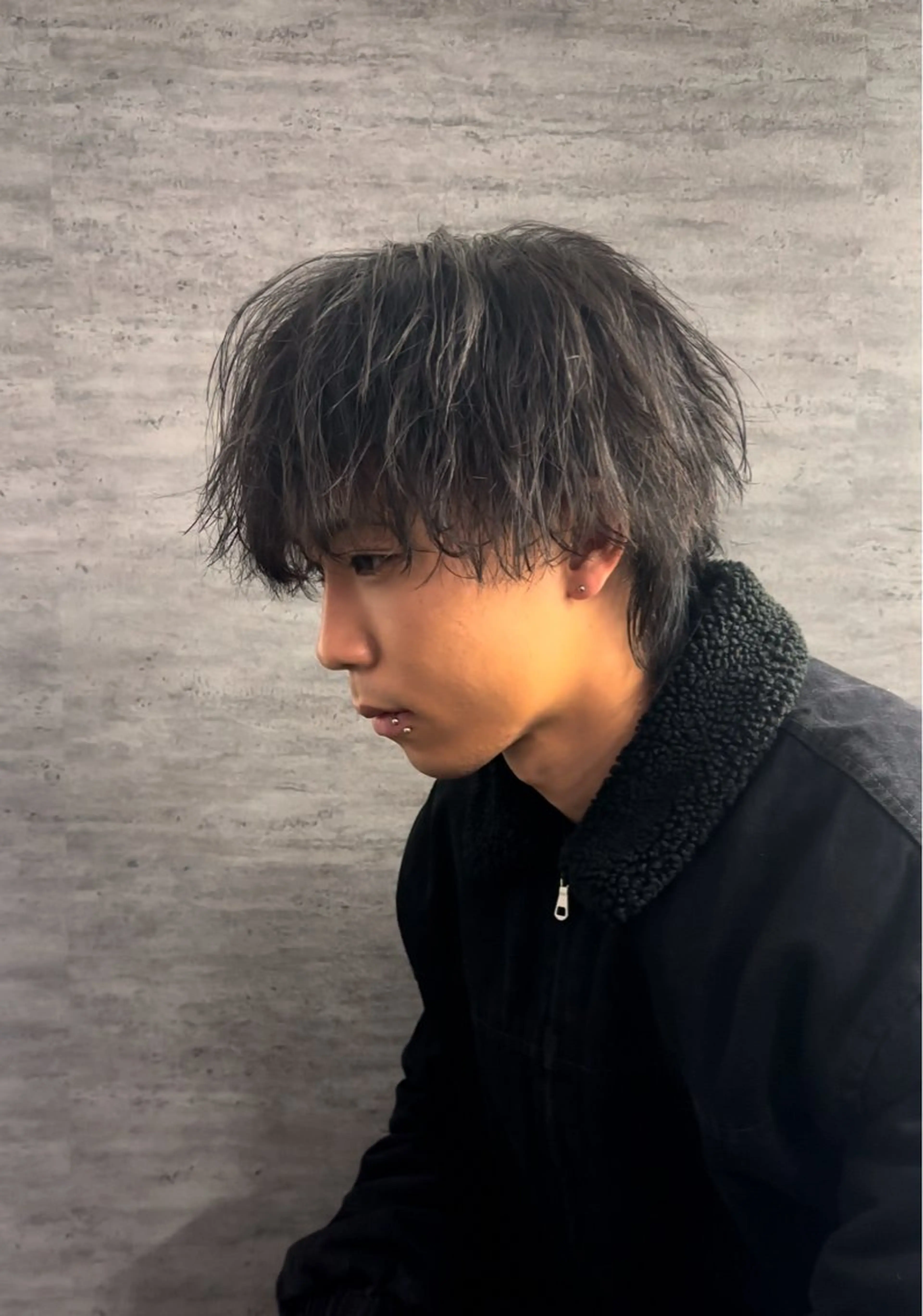 パーマ メンズ カット パーマ ニュアンス/フェザー /ウルフ/伶馬のヘアスタイル