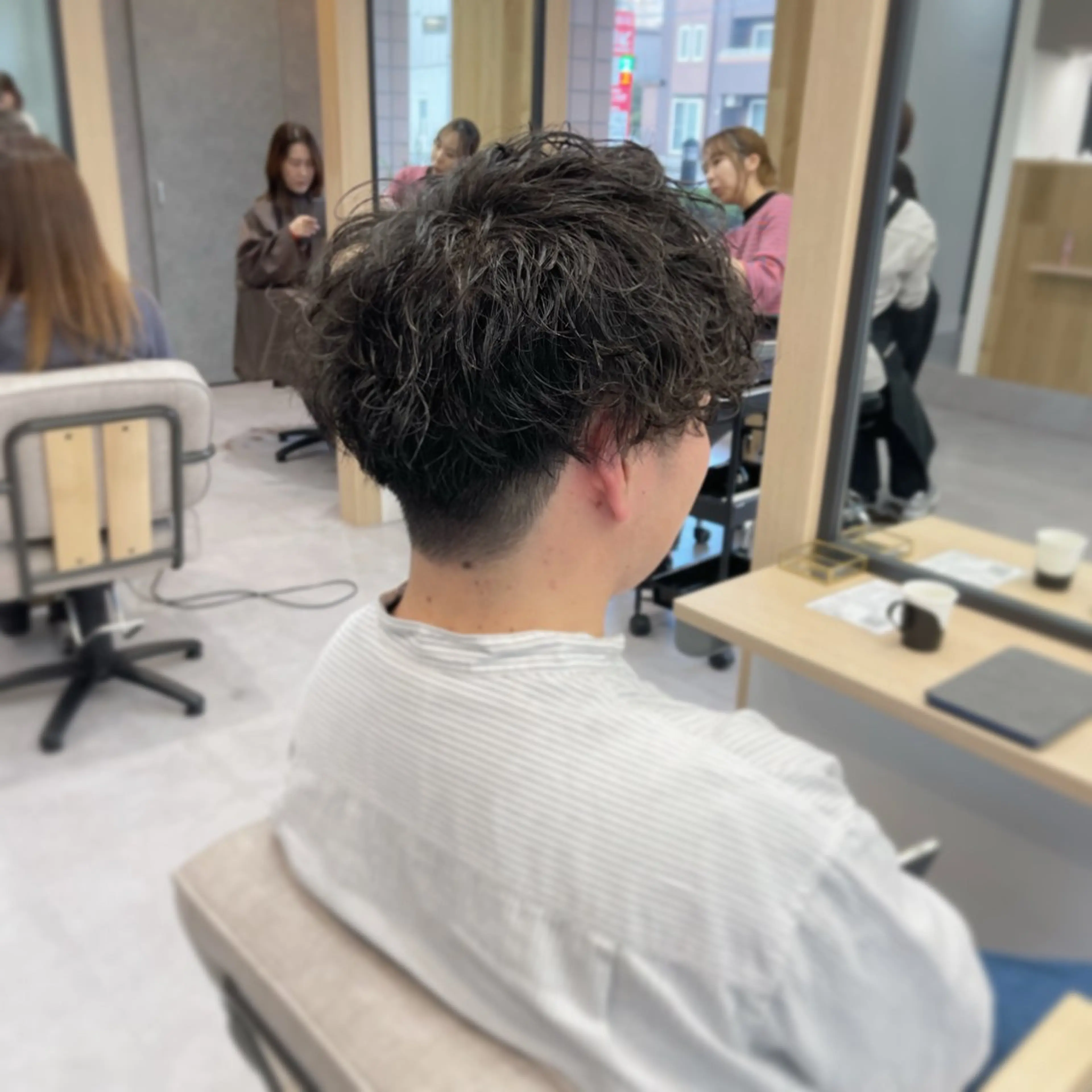 【パーマ】メンズカット＋波巻きスパイラル【長町】の写真