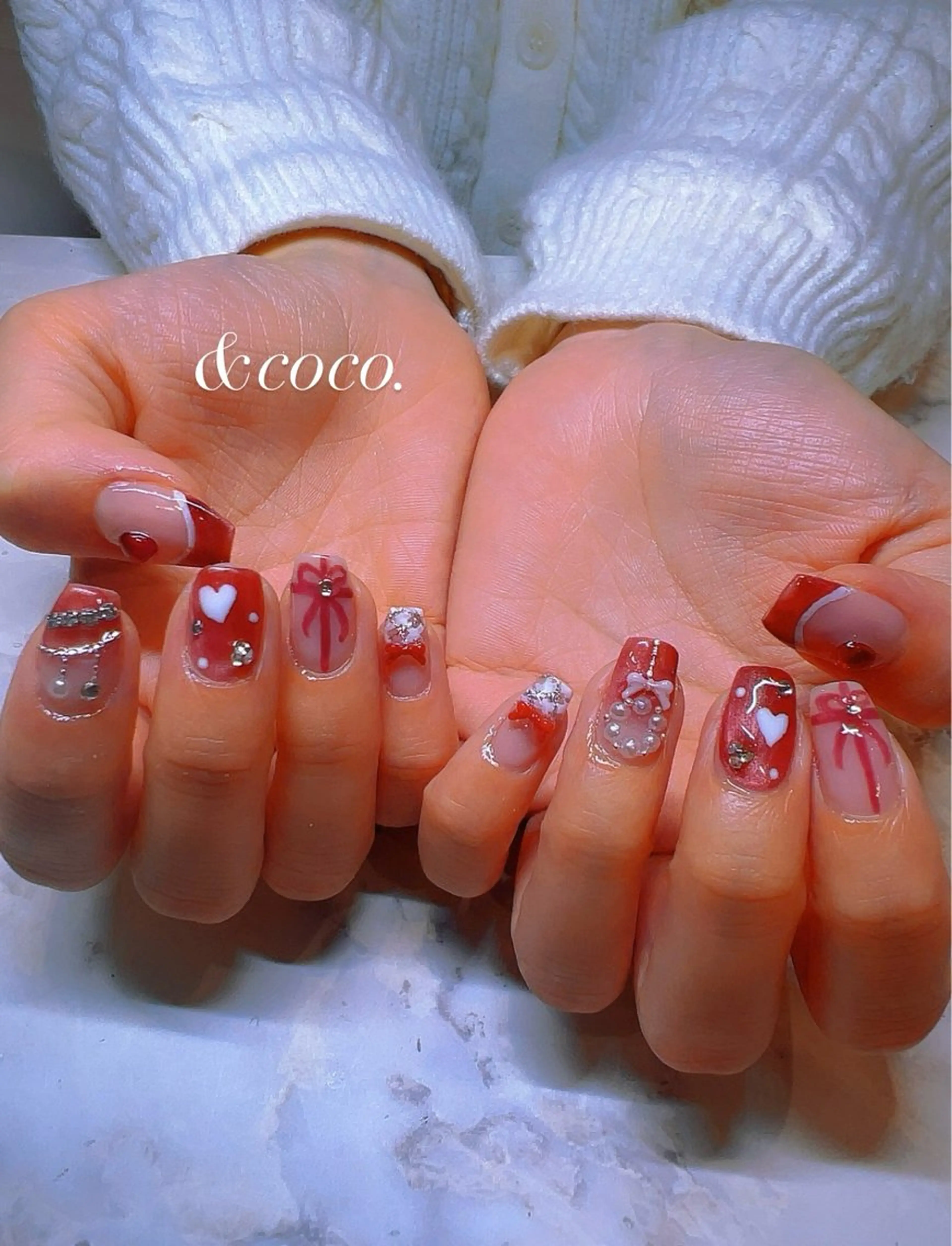 ネイル 冬ネイル クリスマス ハンドネイル ＆coco.所属・＆ coco.のネイルデザイン