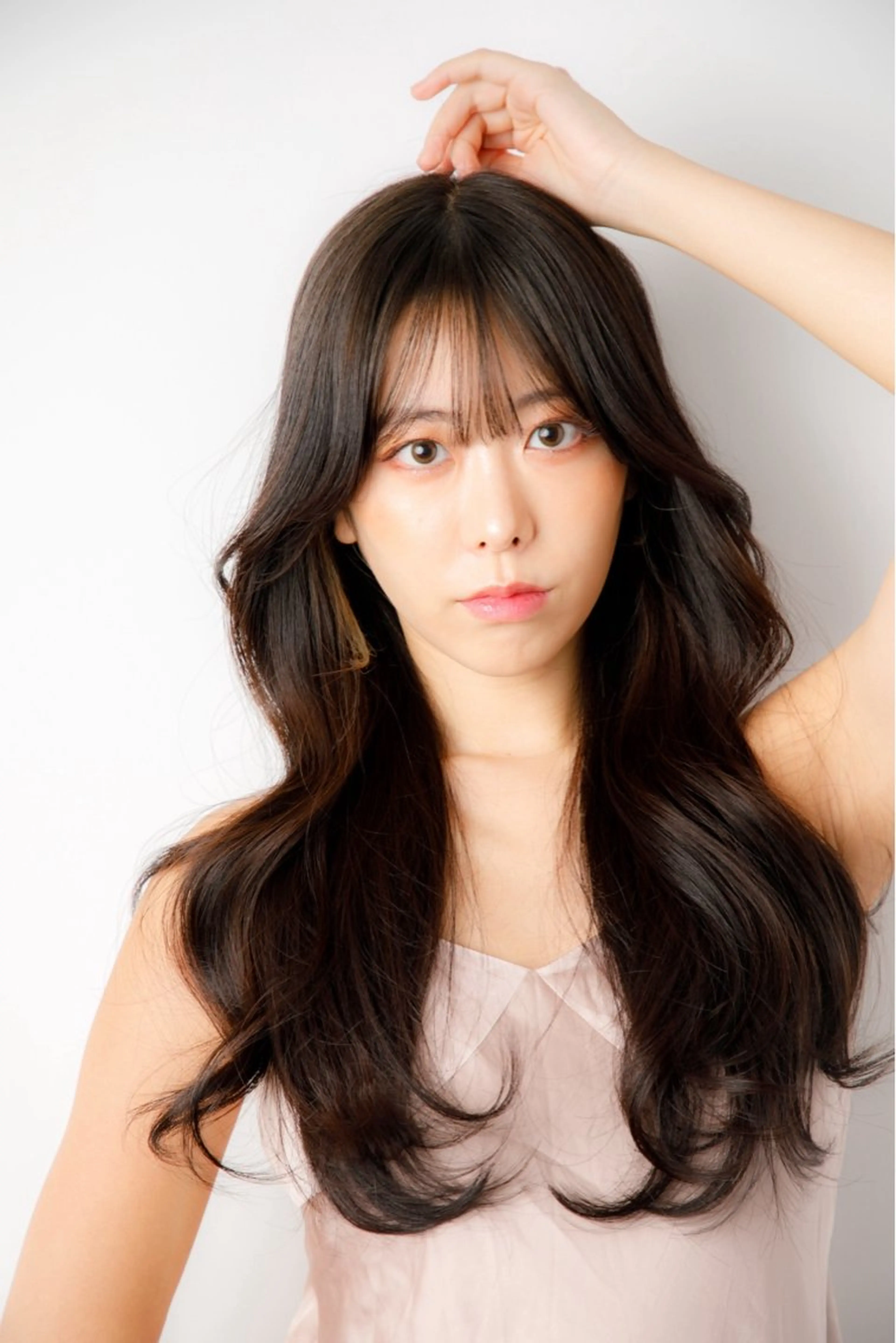 ロング カラー カット ヘアカラー トリートメント 韓国ハッシュカット/ 新宿/髪質改善/岡崎のヘアスタイル