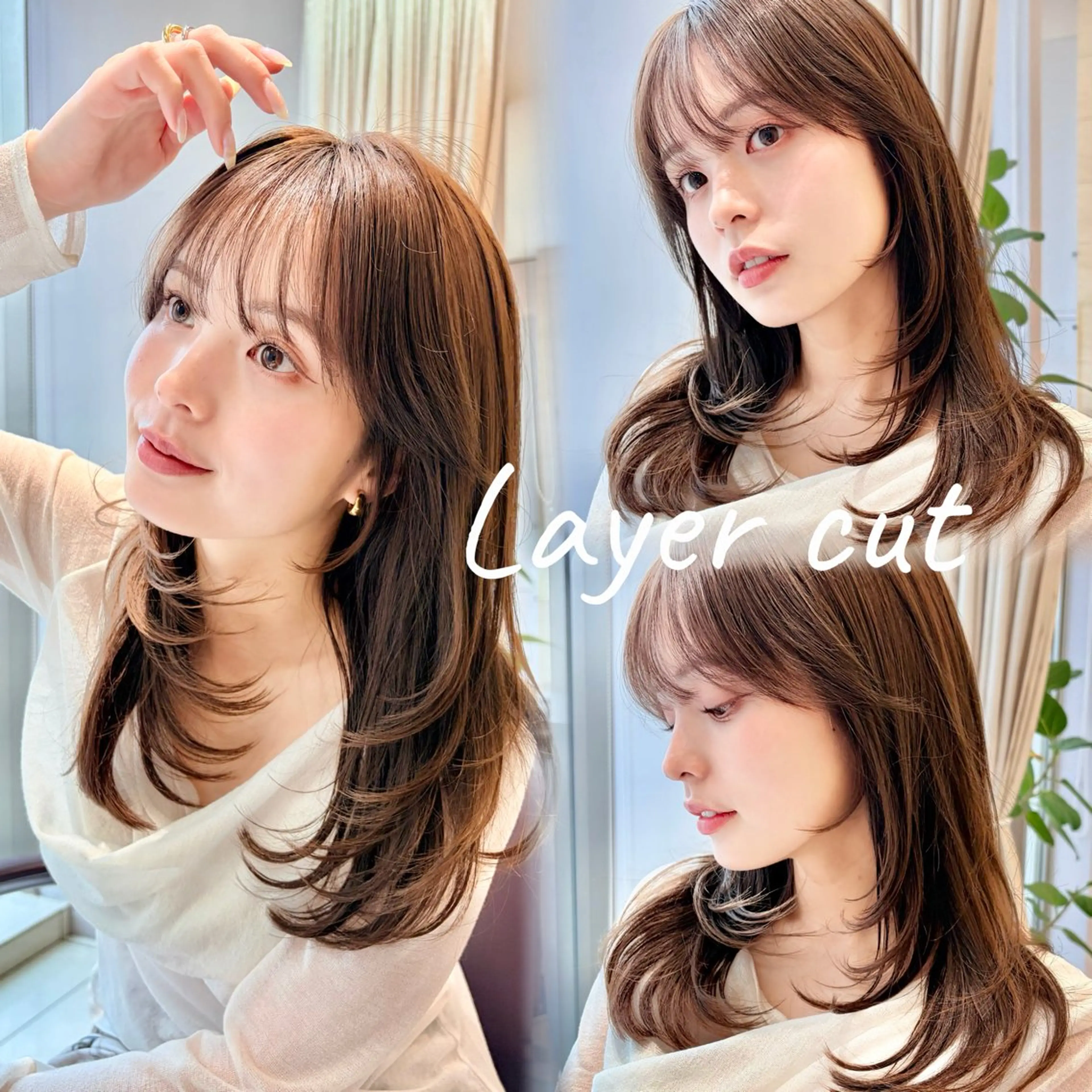 セミロング カラー カット ヘアカラー トリートメント ANSENS  by  Mode K's所属・ワンカールレイヤー 顔周り☺︎shunのヘアスタイル