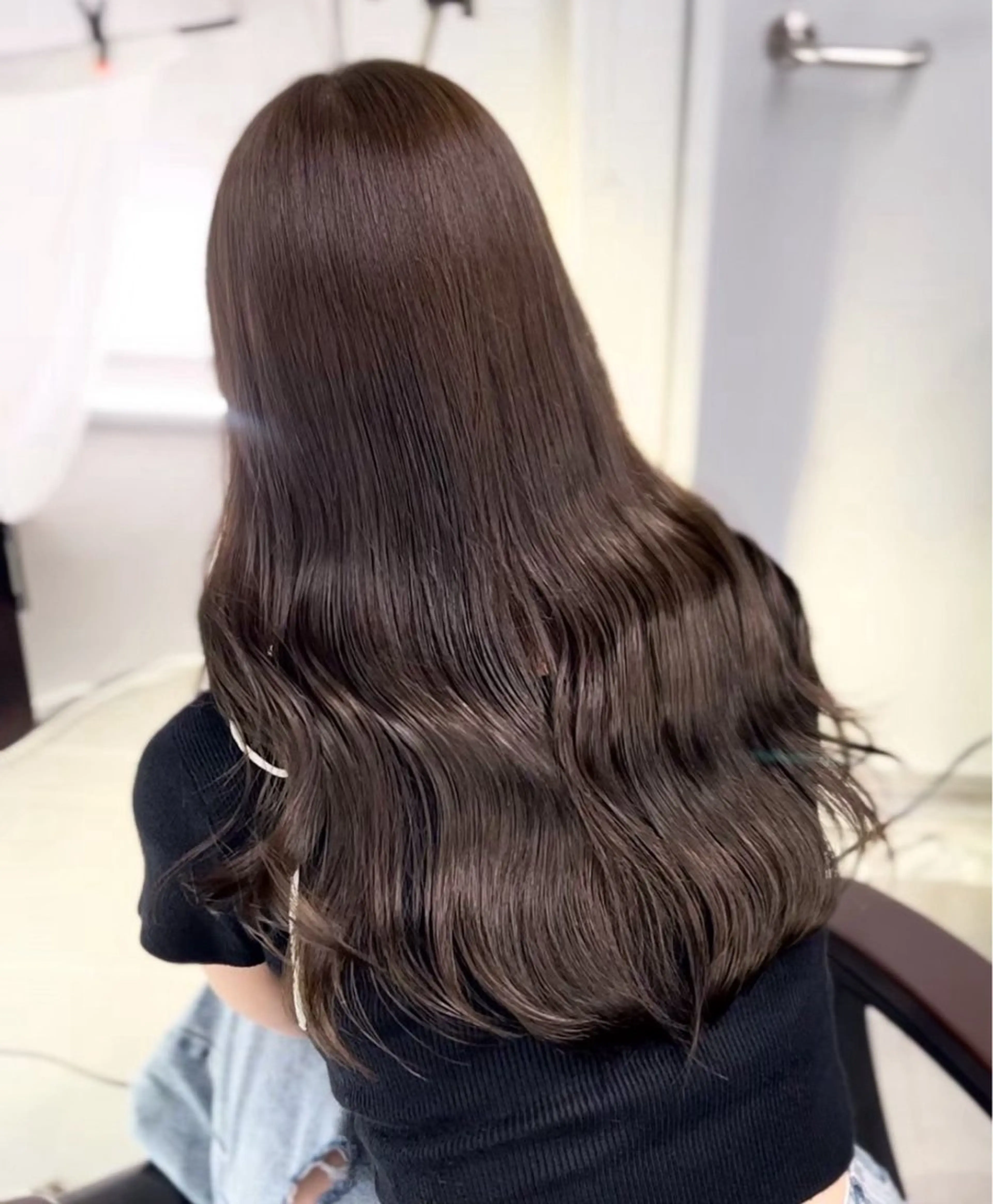 ロング トリートメント RIN 中明度韓国ヘアのヘアスタイル