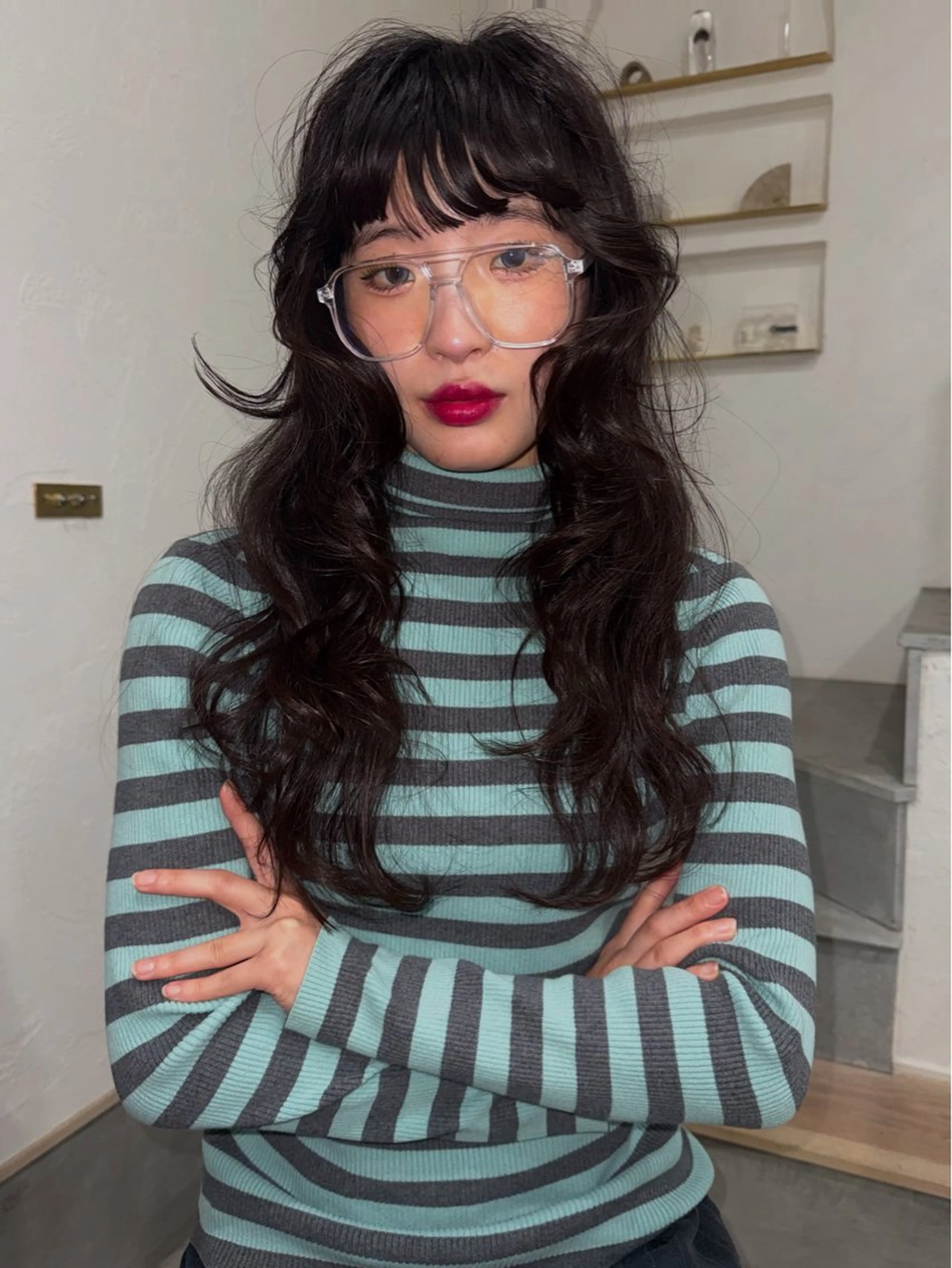 ロング カット イシイ モエカのヘアスタイル