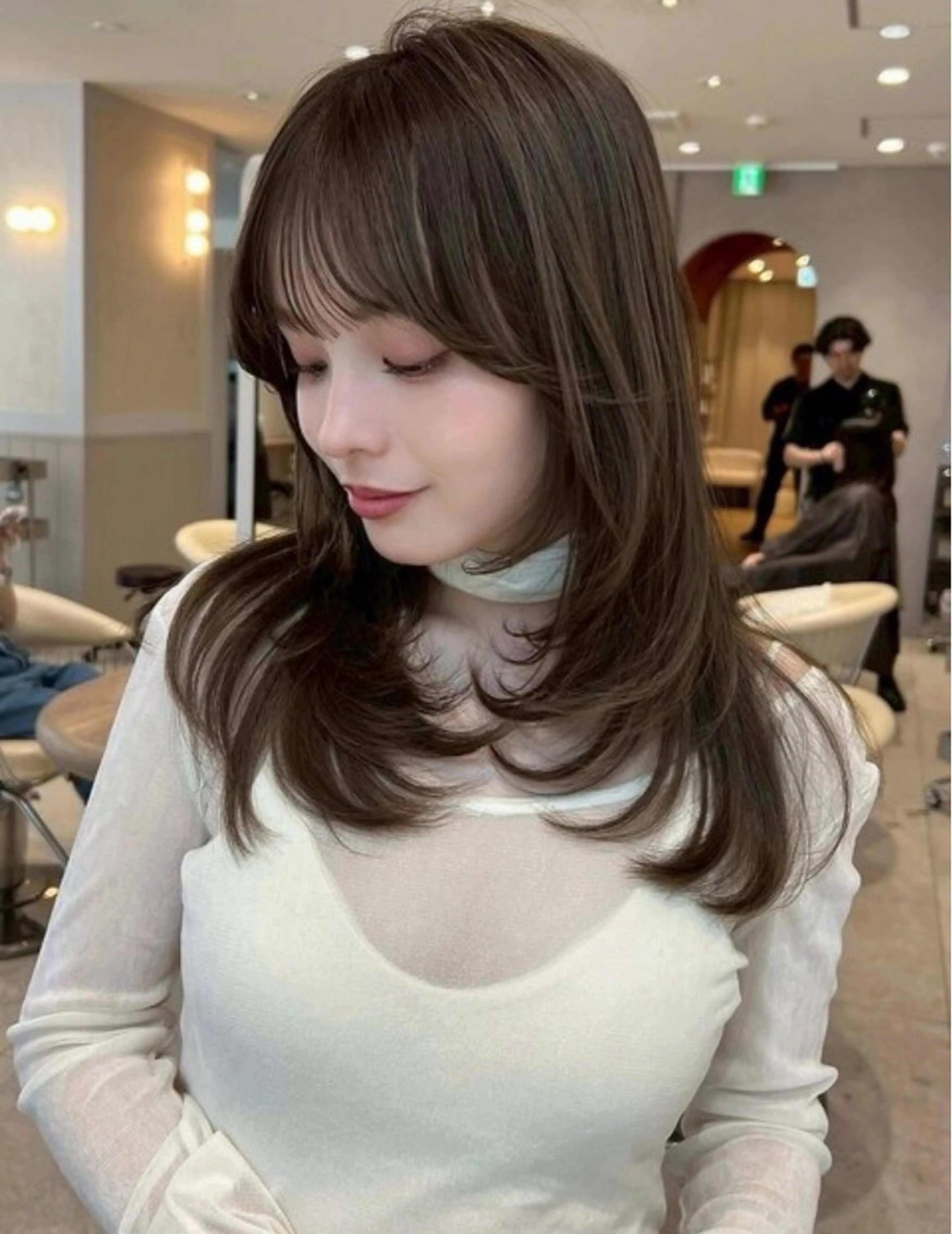 【平日限定】韓国レイヤーカット🇰🇷+コラーゲンカラー✨+ +超音波3Stepトリートメント¥10900の写真