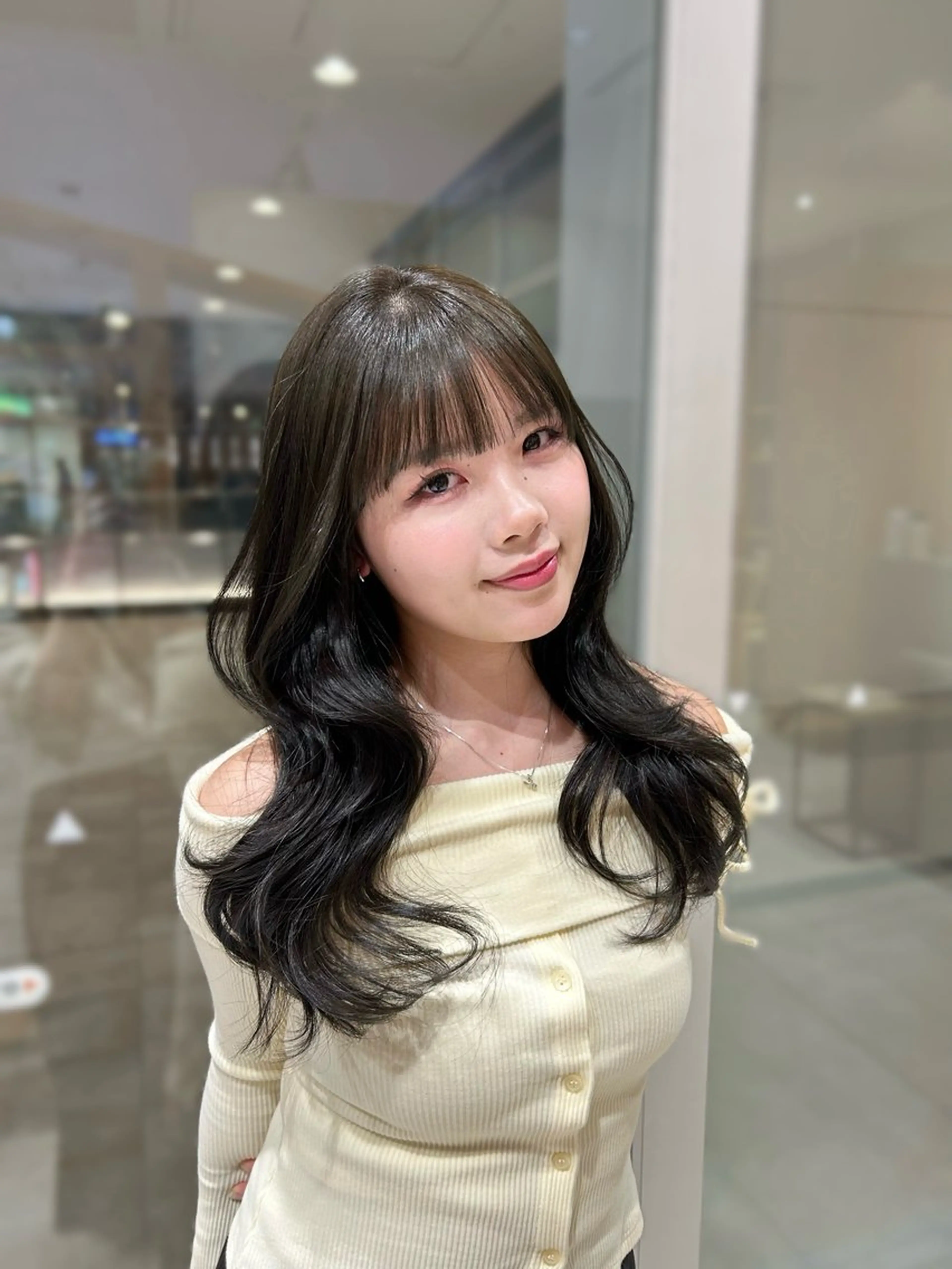 セミロング カラー ヘアカラー トリートメント ミディアムヘア🎀♡ リナのヘアスタイル