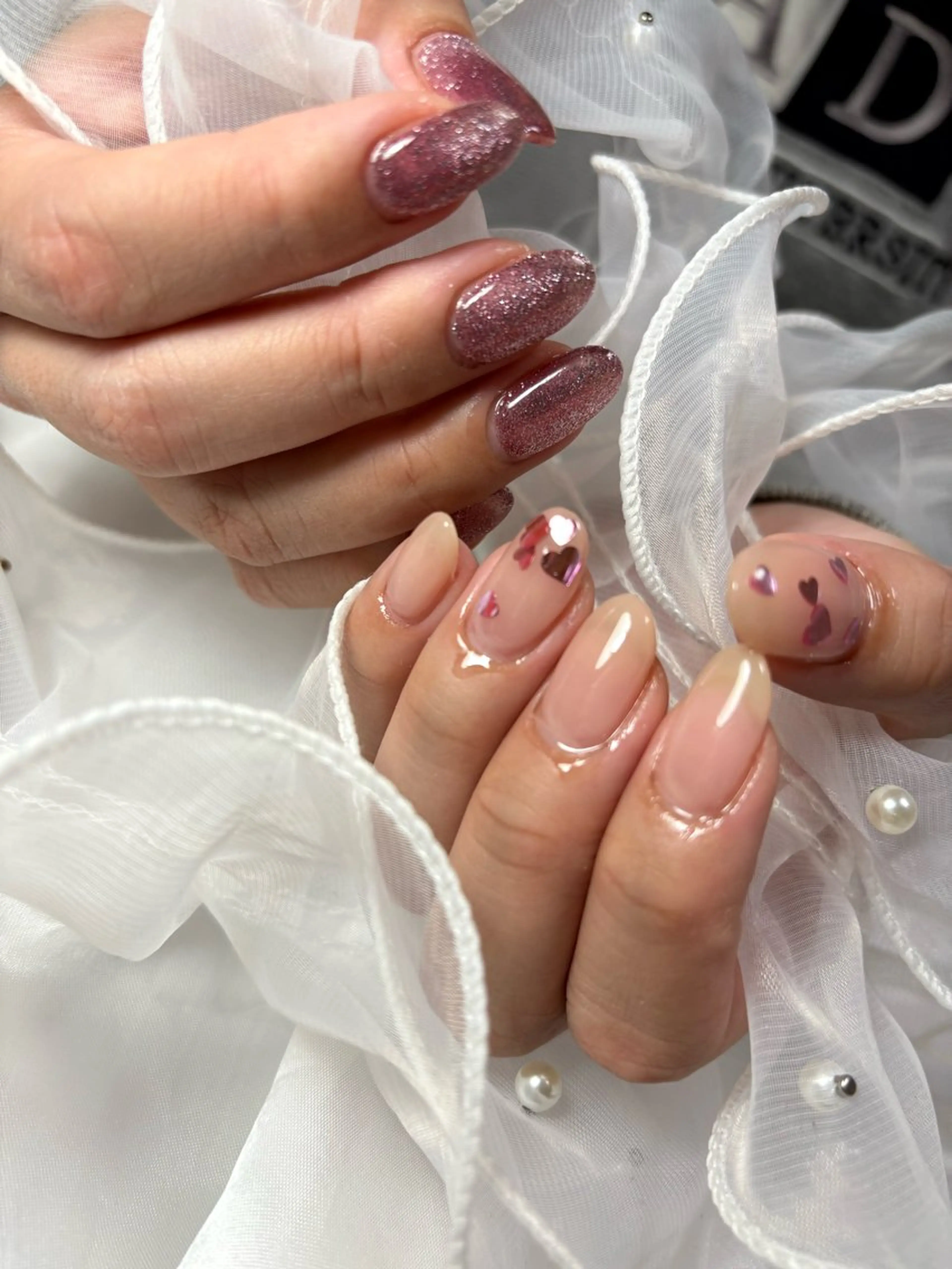 ネイル フラッシュネイル ミラーネイル ハンドネイル salon de Belleのネイルデザイン