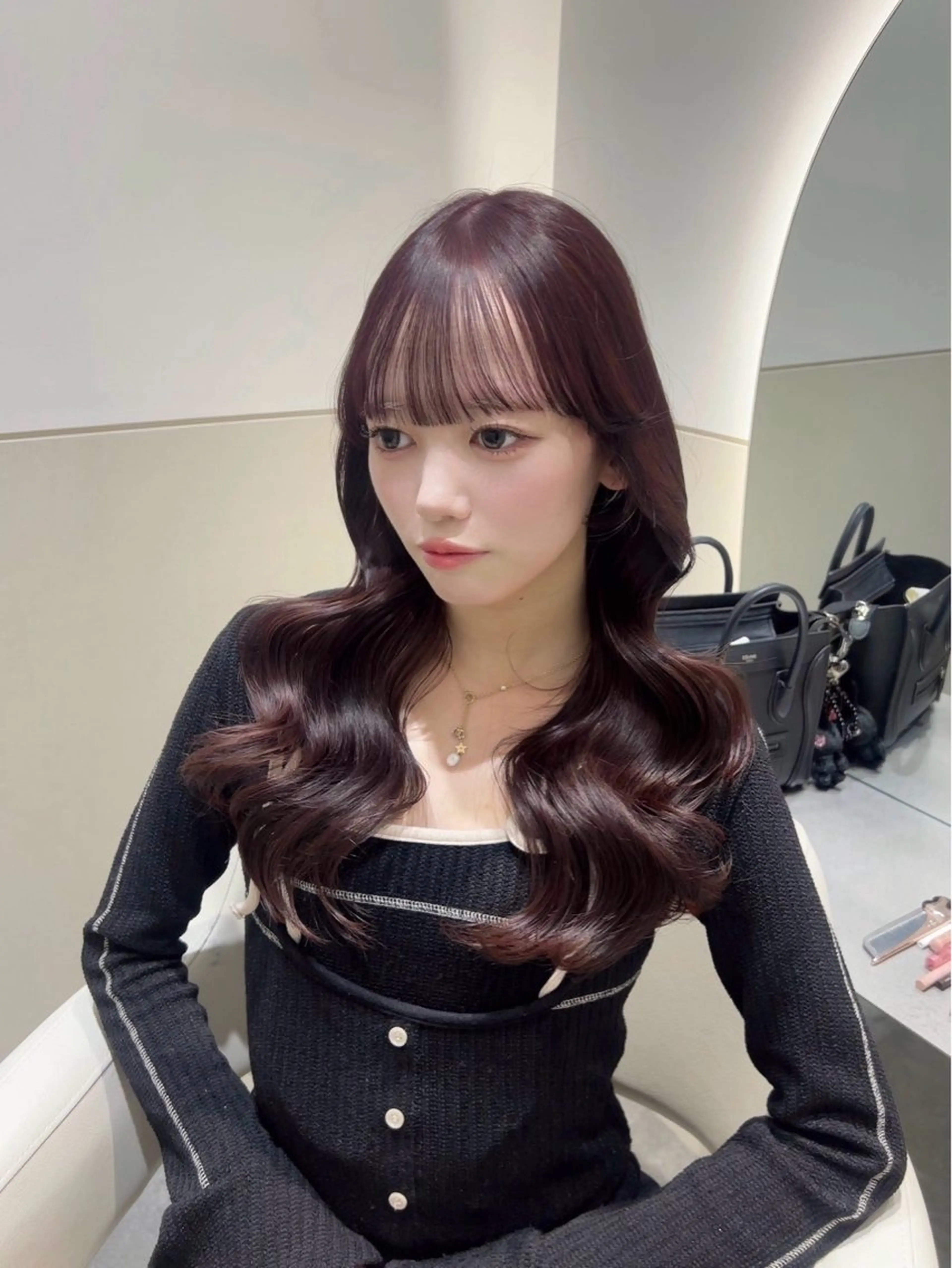 ロング カラー ラベンダーカラー ラベンダーピンク ピンクカラー 🩷韓国ヘア/ミディ アム🩷Maikaのヘアスタイル