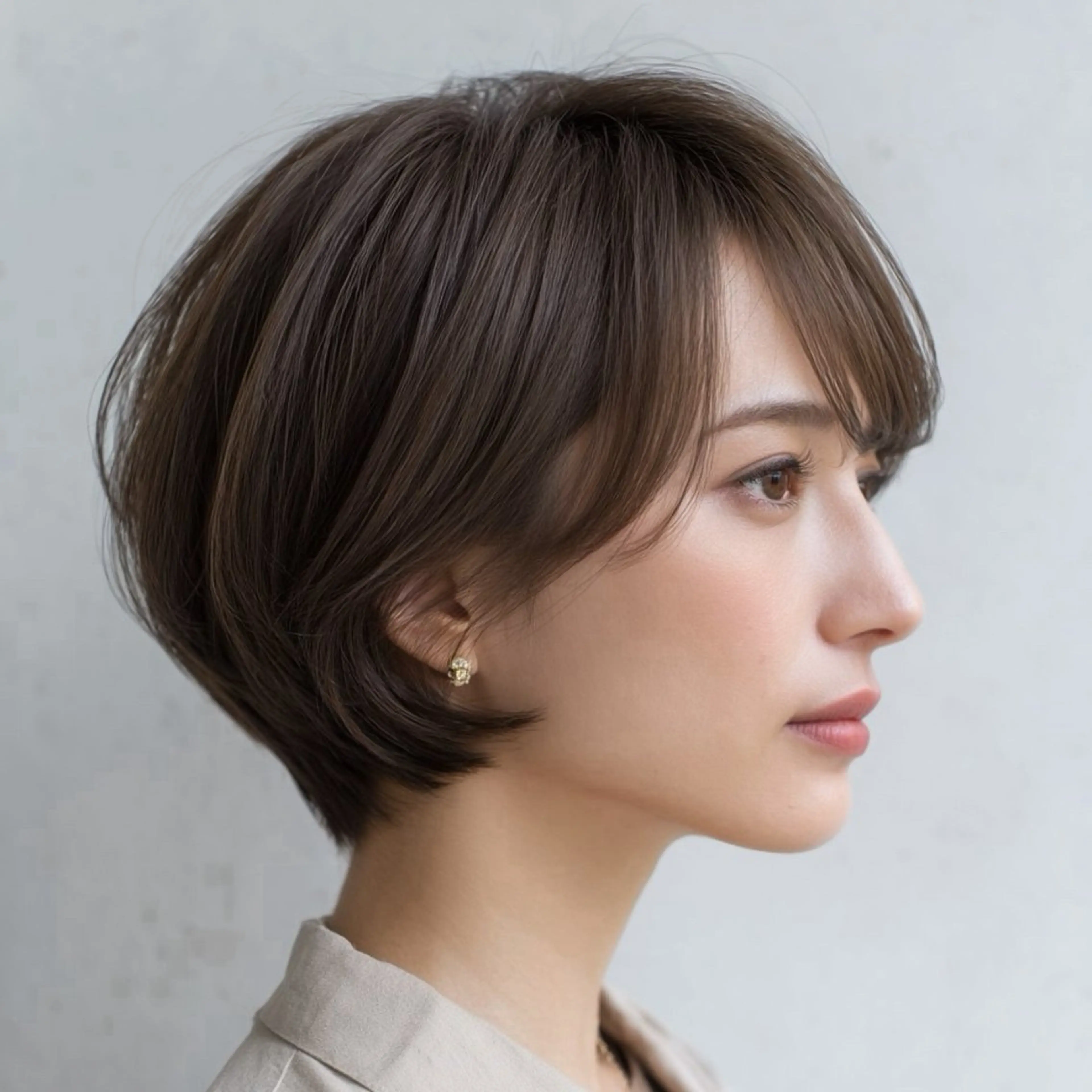 ショート ショートボブ 丸みショート ボブ 顔周りカット レイヤーカット ハピネスフィール宇治店所属・【京都】大人ショート /小倉徒歩5分/多田のヘアスタイル