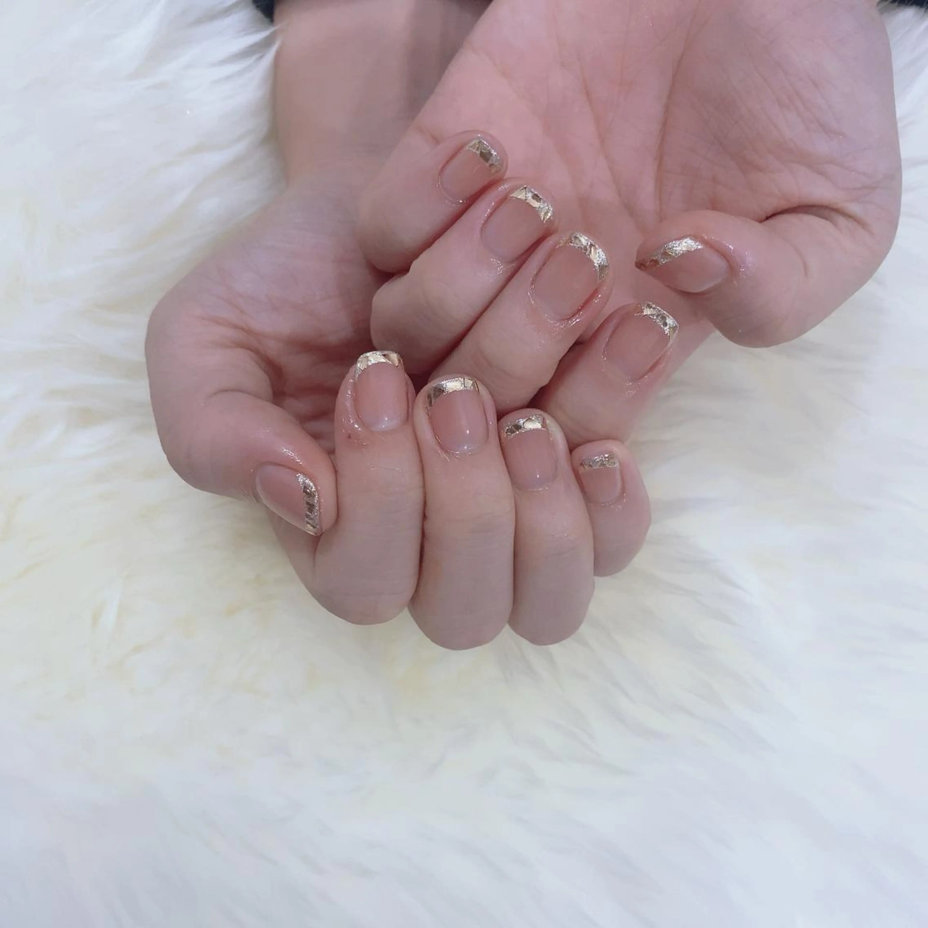 ネイル フレンチネイル ガラスフレンチ SOL NAILのネイルデザイン