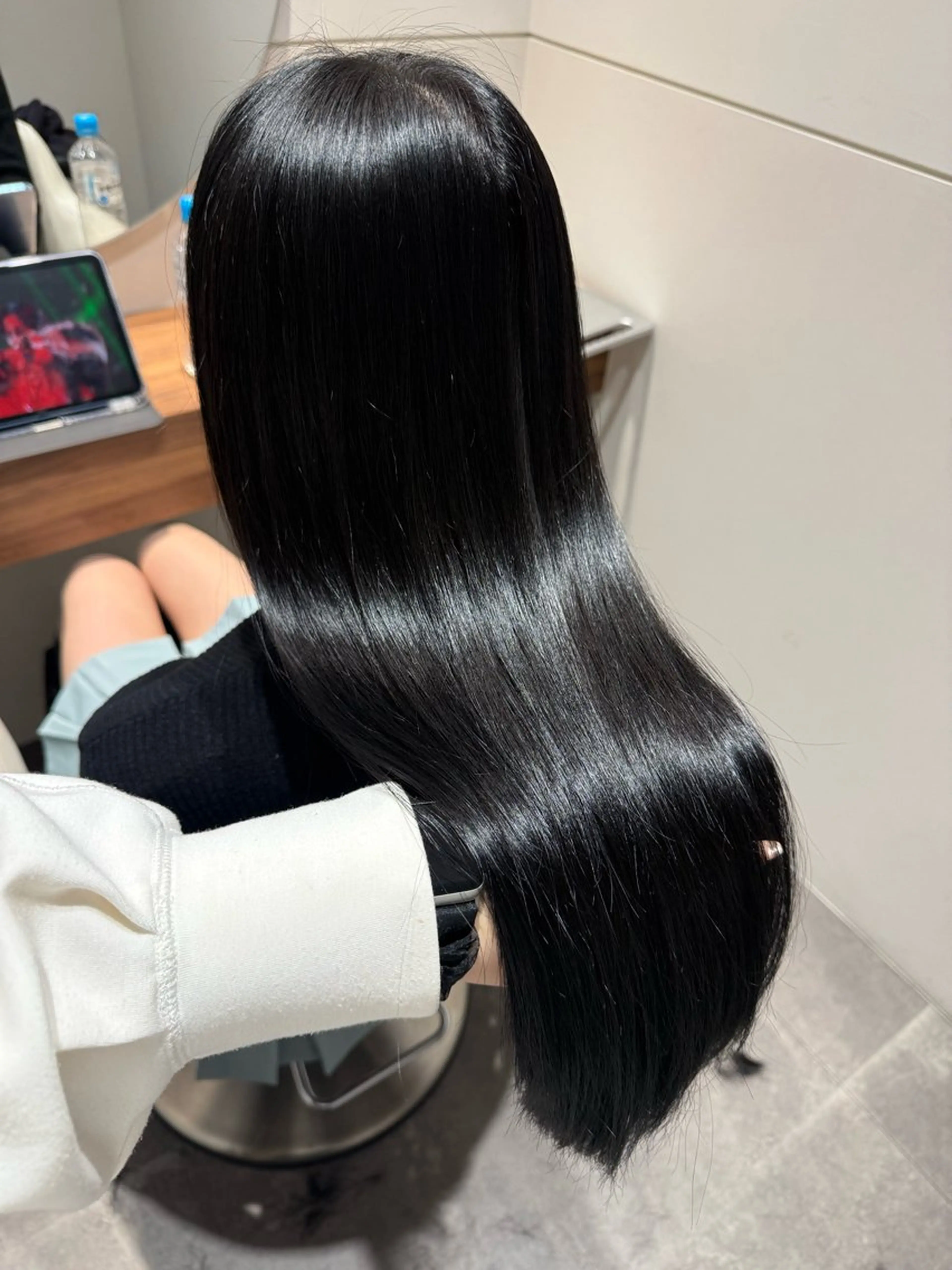 ロング カット ヘアカラー 縮毛矯正 トリートメント 濱﨑 紅葉のヘアスタイル