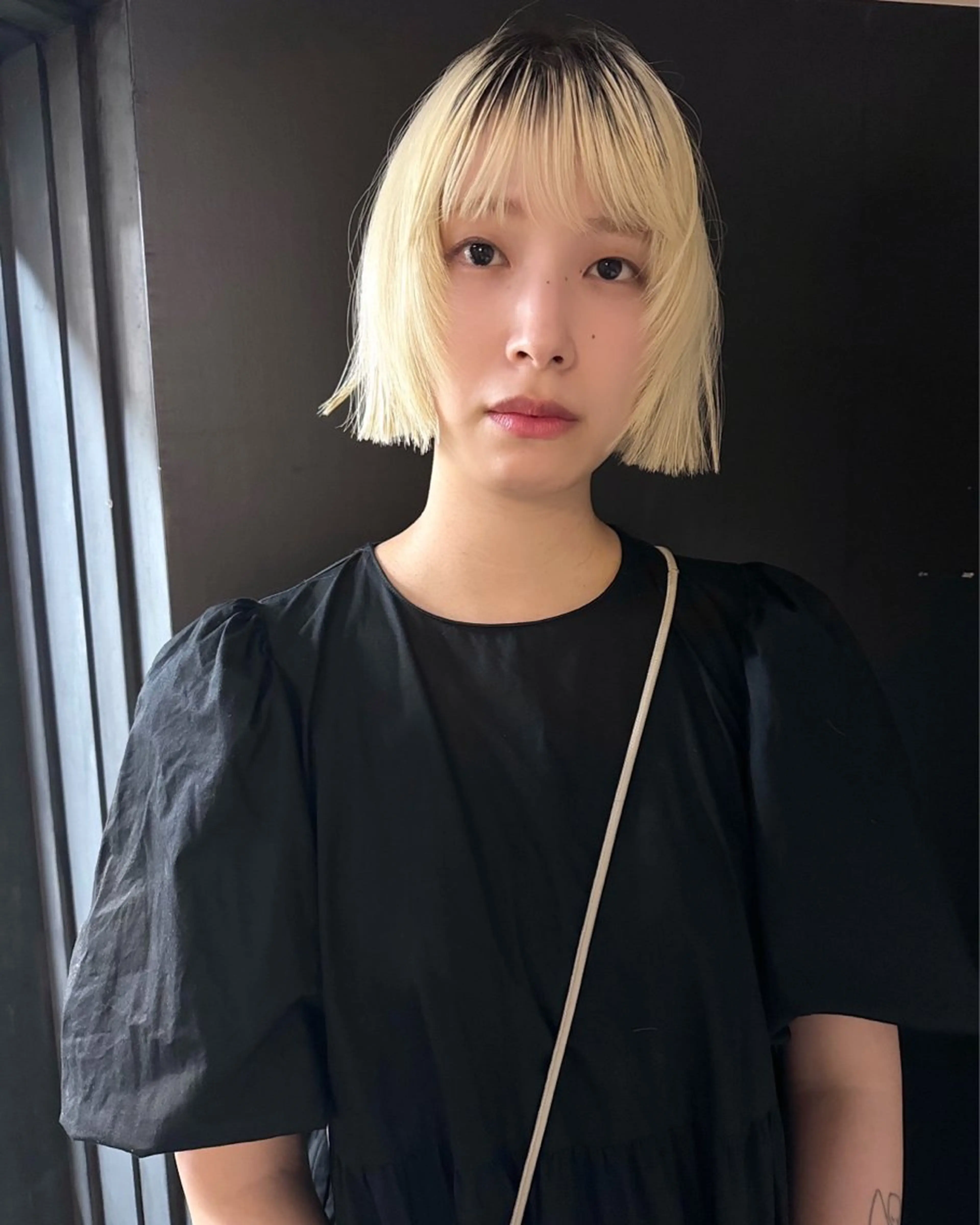 ショート カラー ヘアアレンジ ブリーチ 顔周りカット 丸山渉/パーマ エフェクトブリーチのヘアスタイル