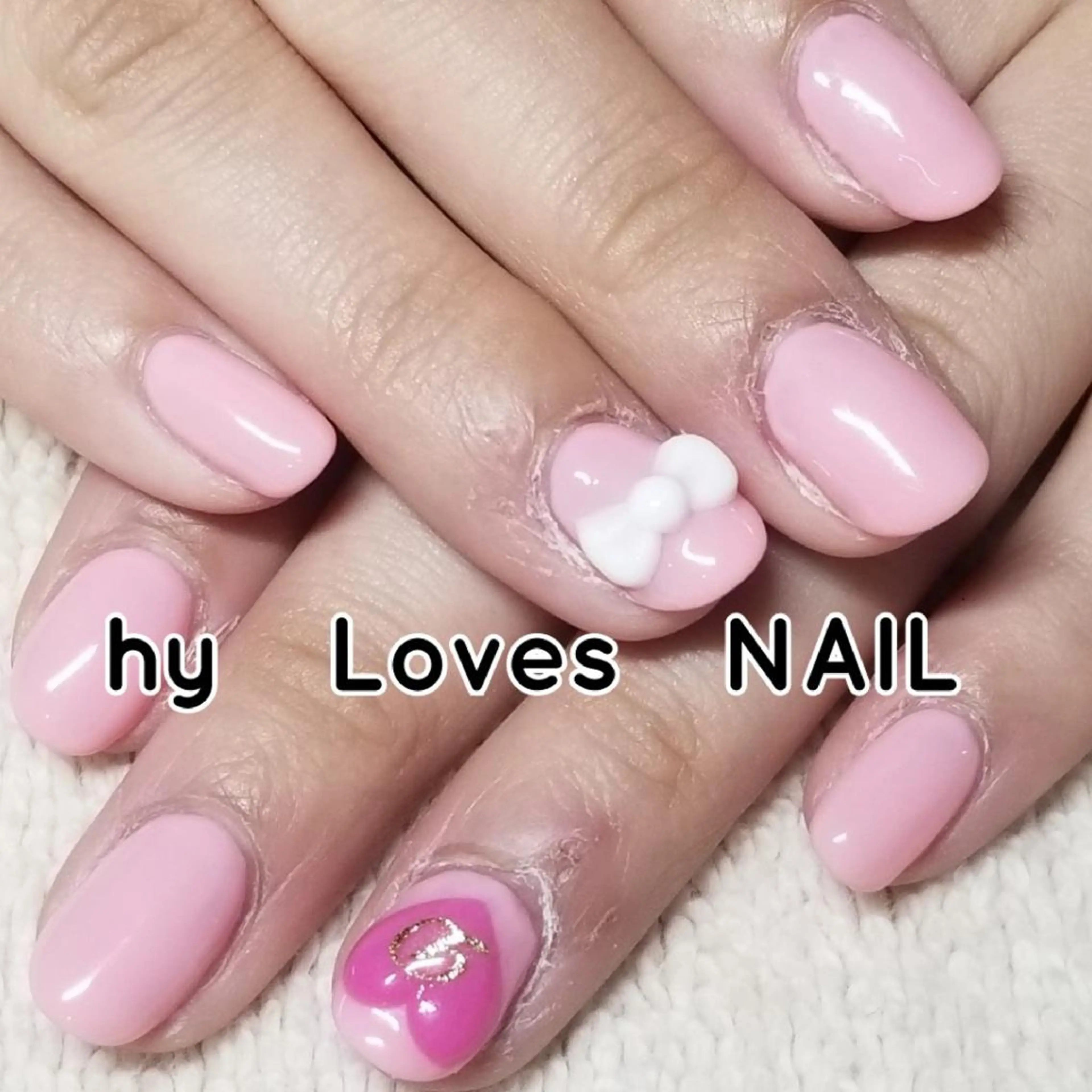 ネイル パステルネイル ピンク ハンドネイル よしだ ひろきのネイルデザイン