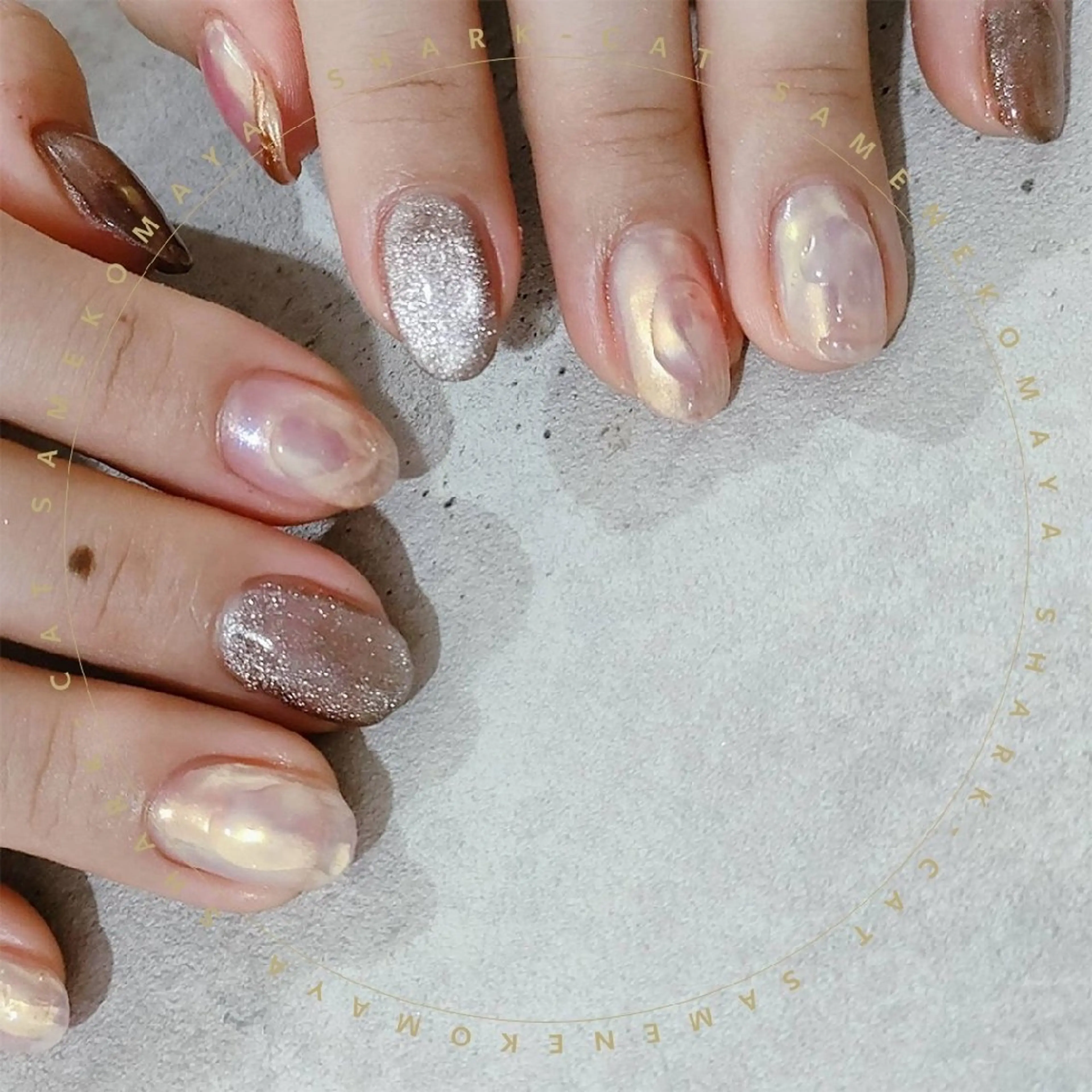 ネイル サメ猫 マーヤのネイルデザイン