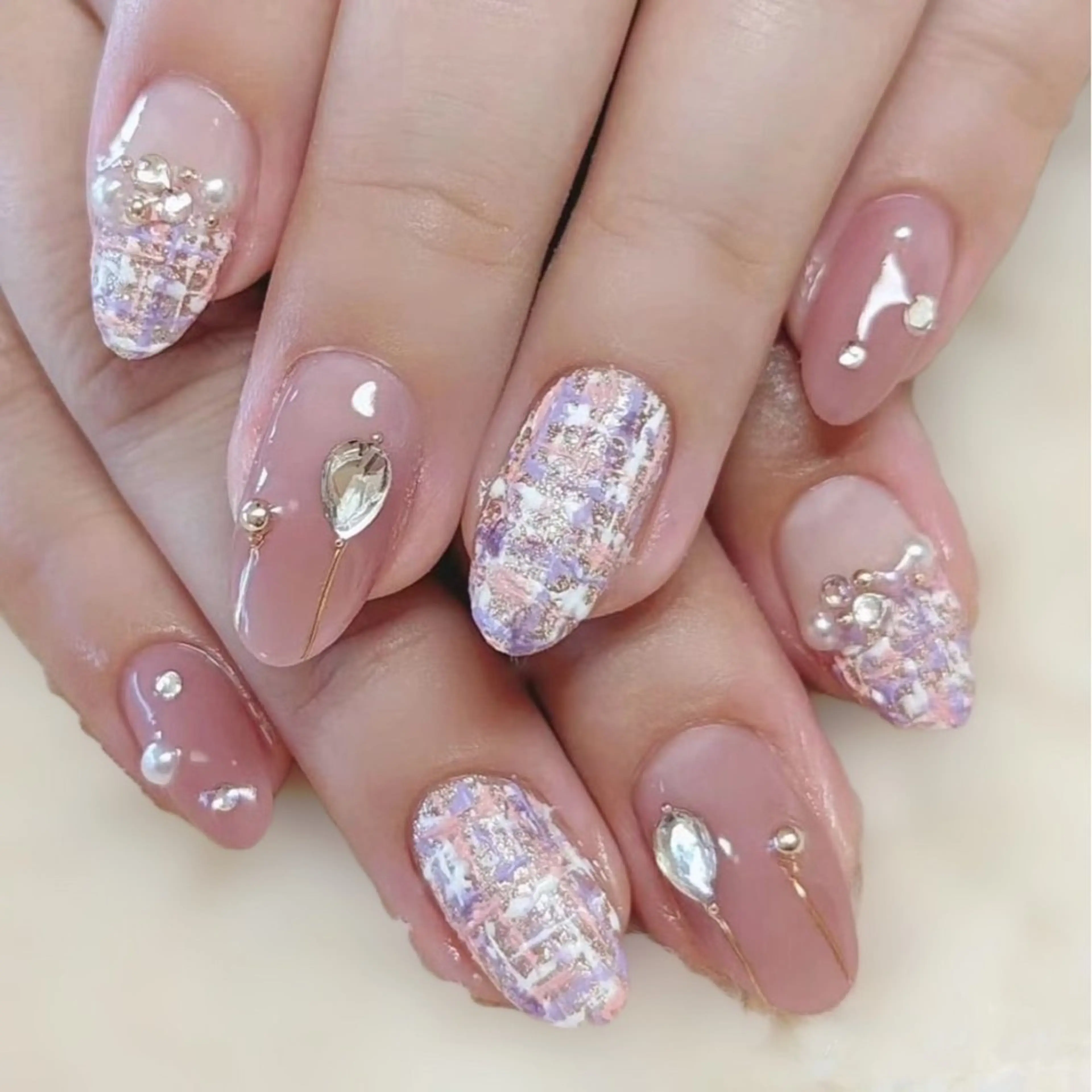 ネイル アートネイル チークネイル 長さ出し フレンチネイル ジェルネイル YK Beauty Salonのマツエク・マツパデザイン