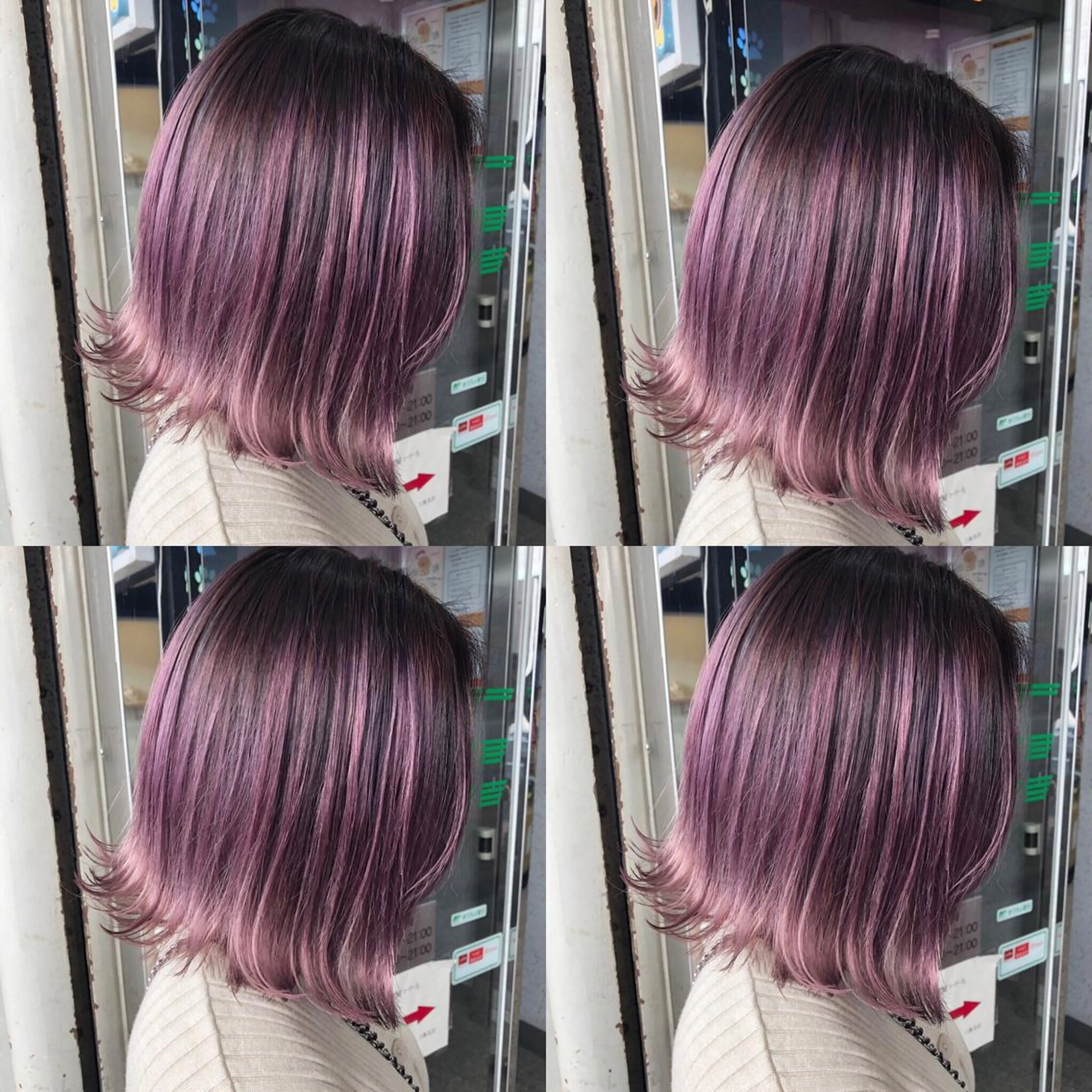 ショート カラー ラベンダーカラー ラベンダーピンク ピンクカラー カット ヘアカラー トリートメント JILBLAN京都 ショート/ハイライトのヘアスタイル
