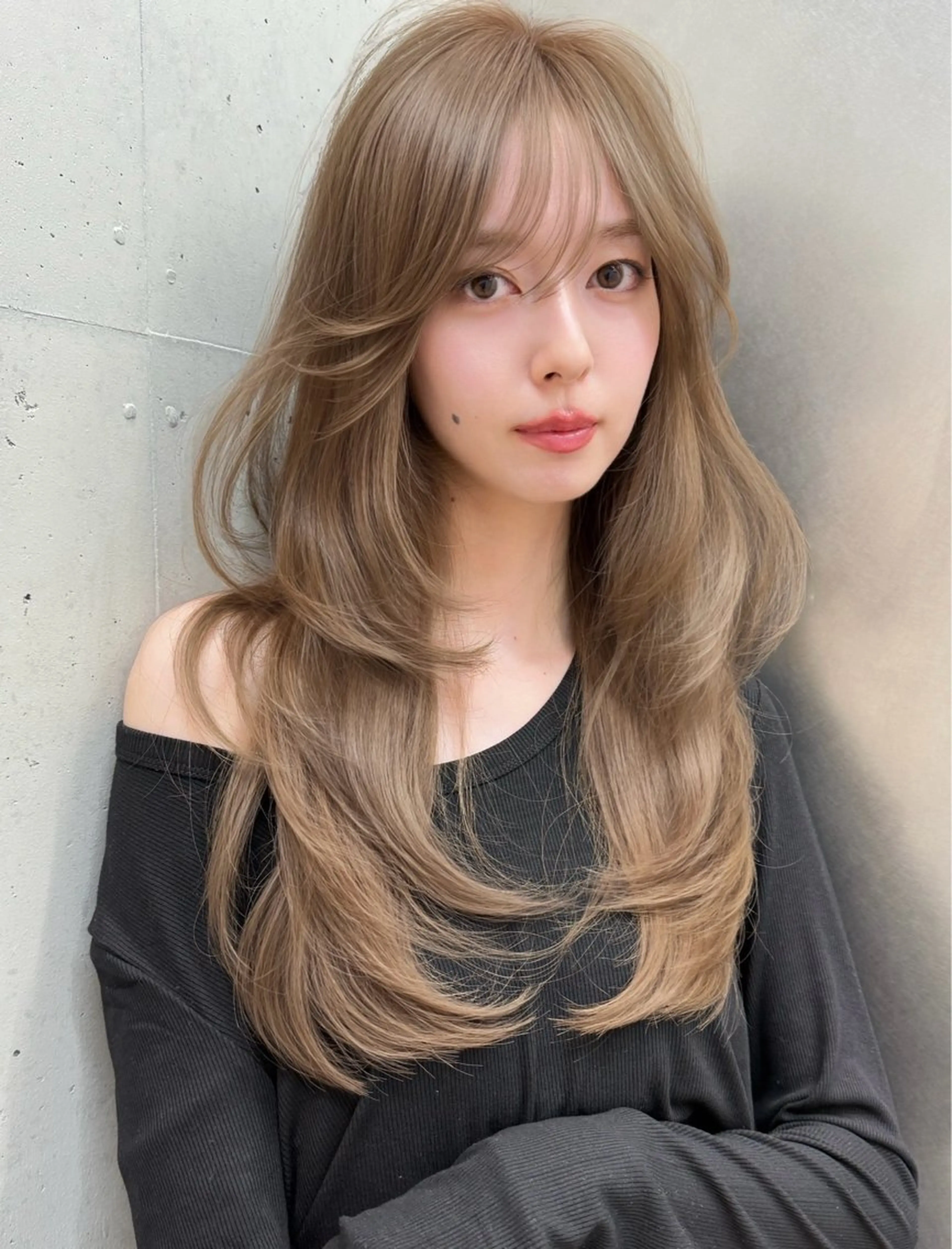 ロング レイヤーカット トリートメント カット ヘアカラー トリートメント Miyu/透明感 カラー/layerのヘアスタイル