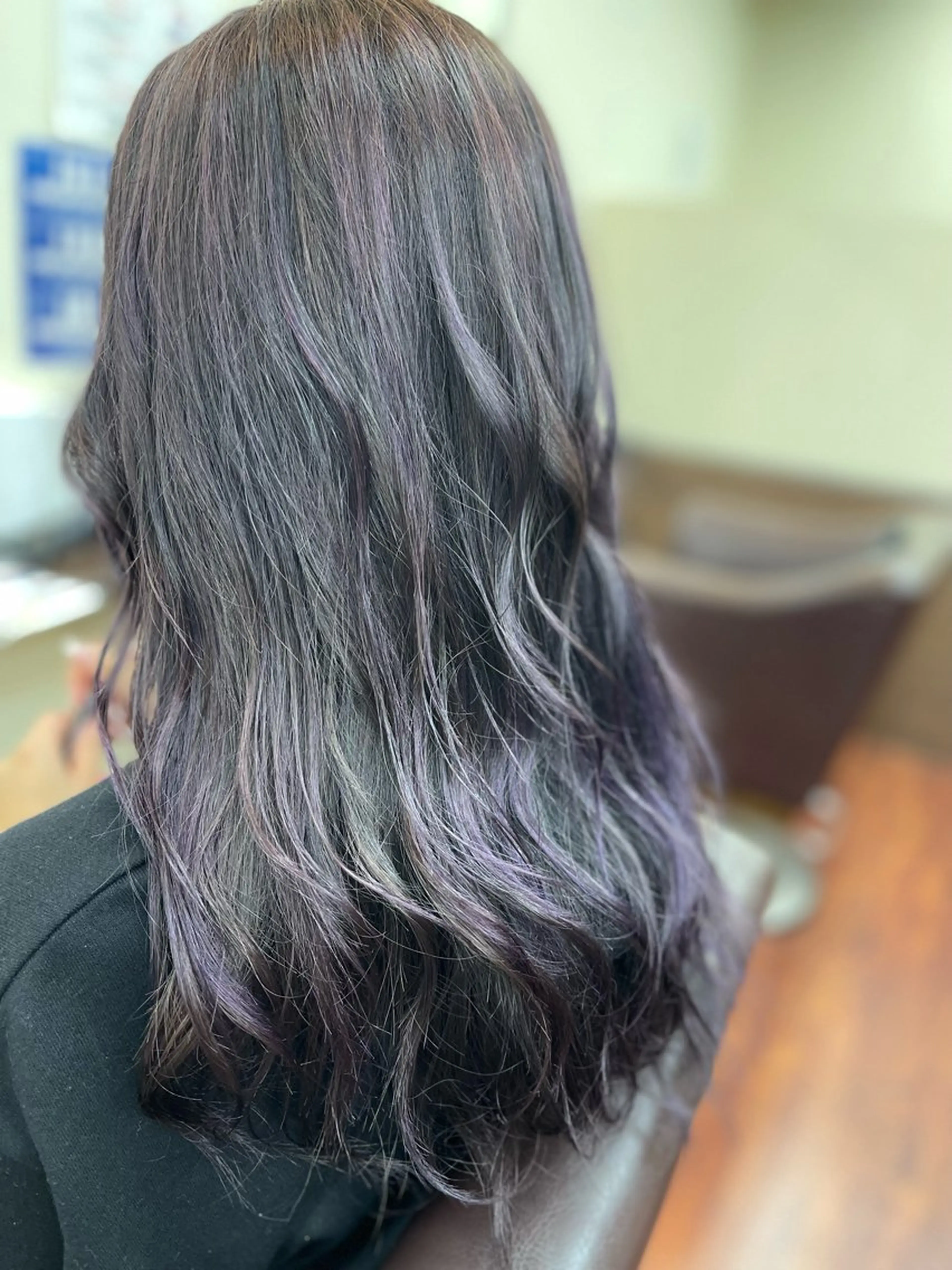 ミディアム カラー ハイライトカラー ラベンダーカラー ハイライト カット ヘアカラー 田中 就のヘアスタイル