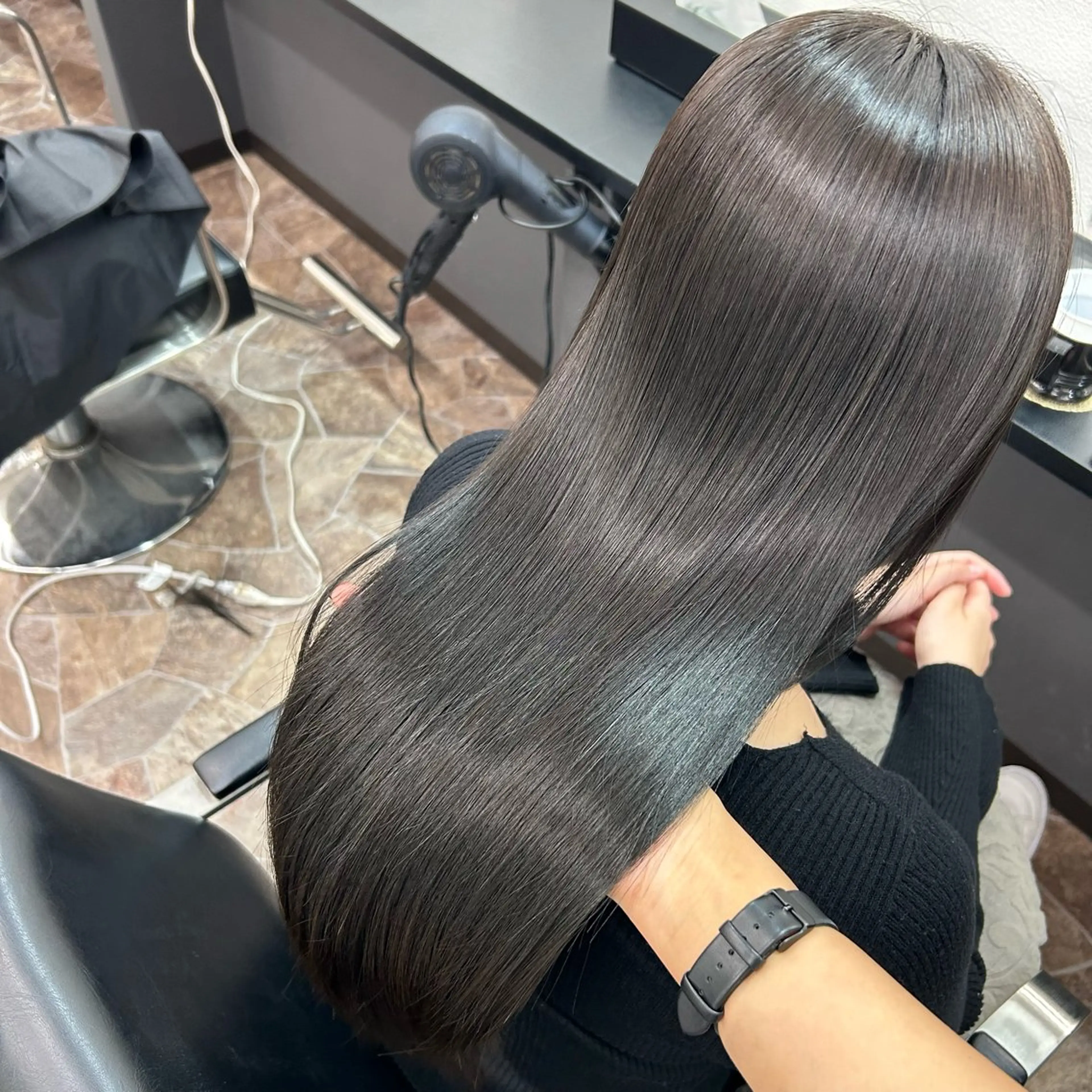 ロング パーマ 縮毛矯正 トリートメント COEUR🧡 山下 優花のヘアスタイル