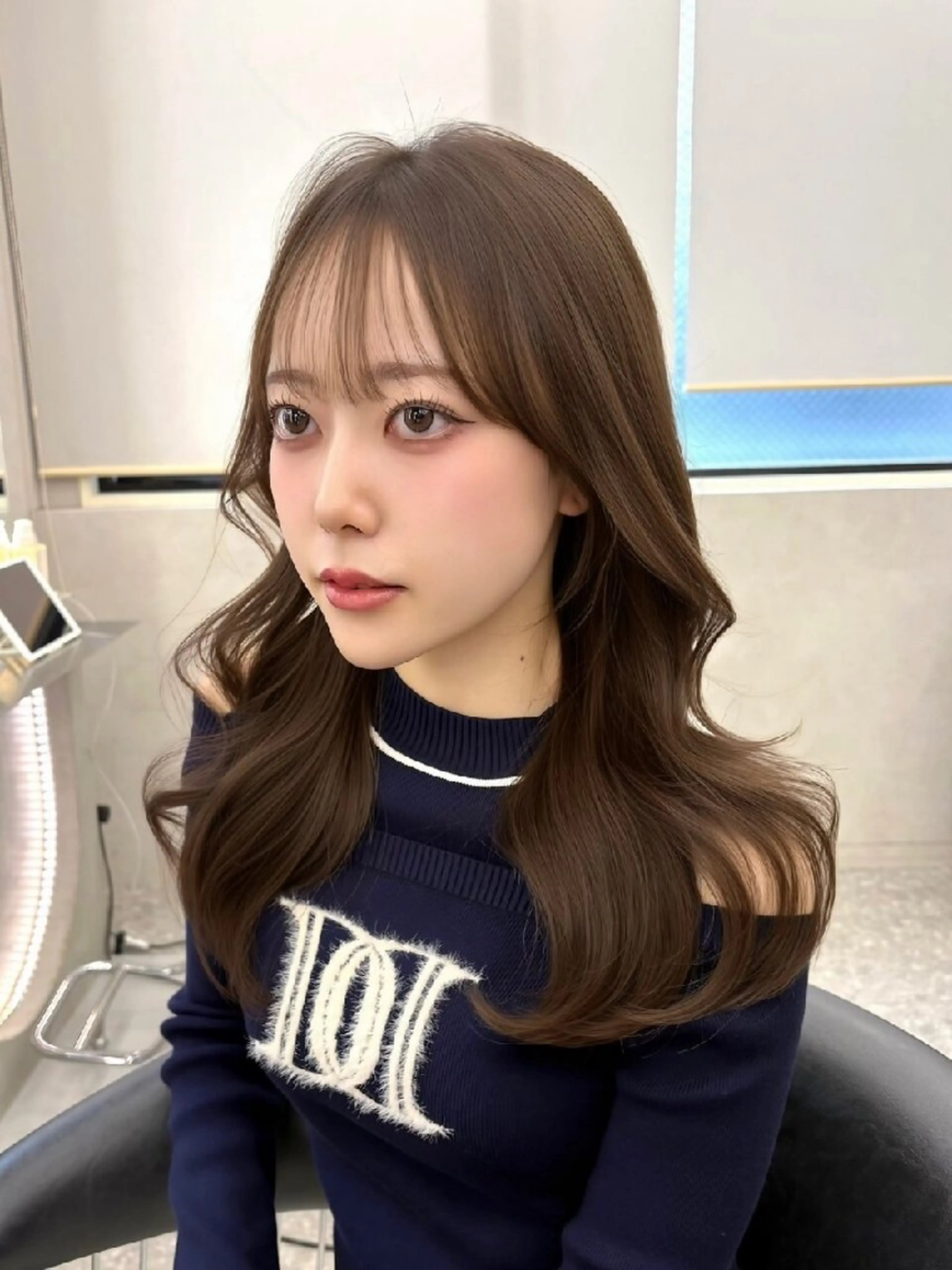 カラー ミディアム カット トリートメント 髪質改善/韓国ヘア /透明感カラー🧸のヘアスタイル