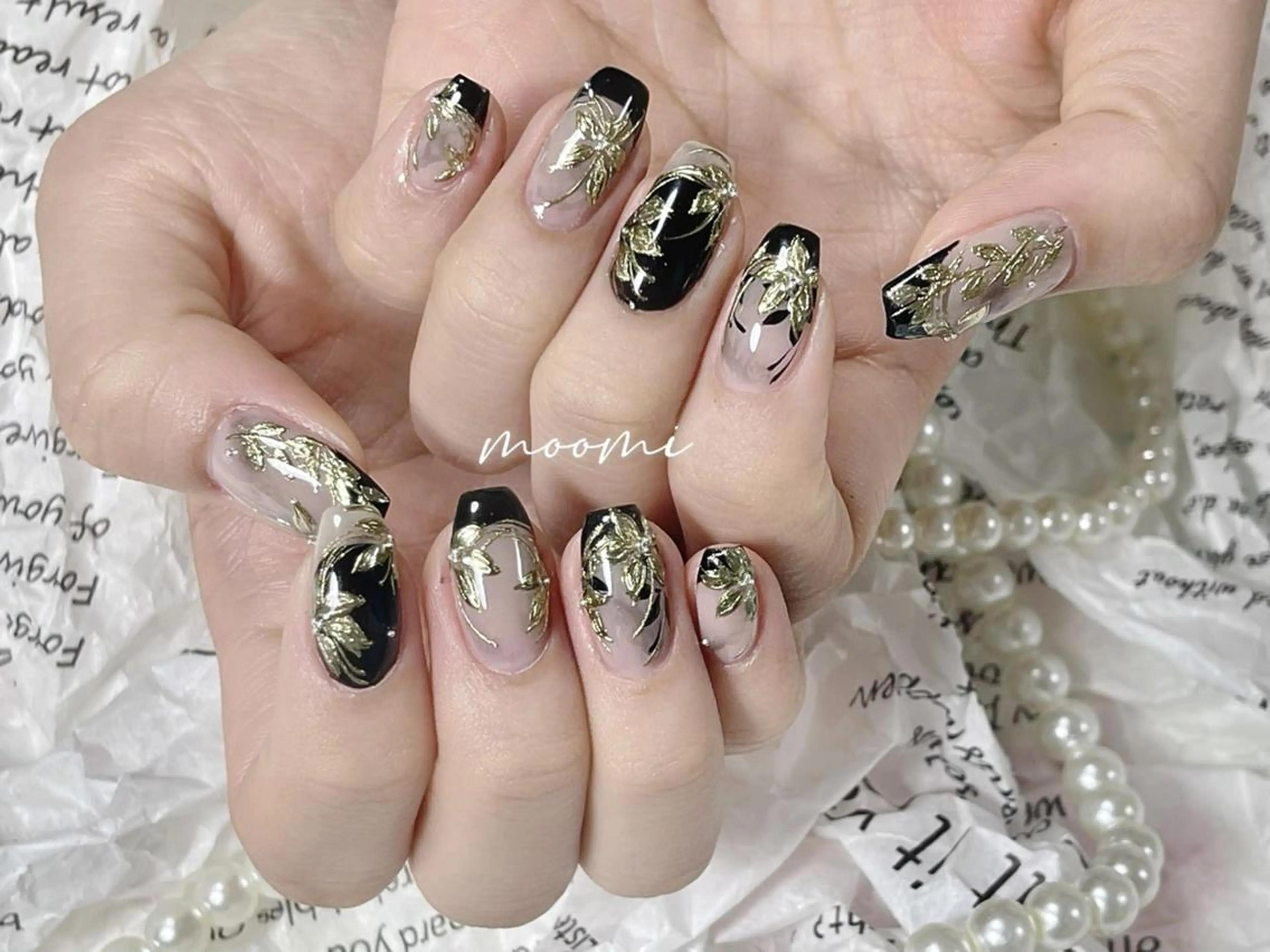 ネイル 長さ出し ジェルネイル グラデーション 韓国ネイル マグネットネイル moomi nail スカルプ専門のネイルデザイン