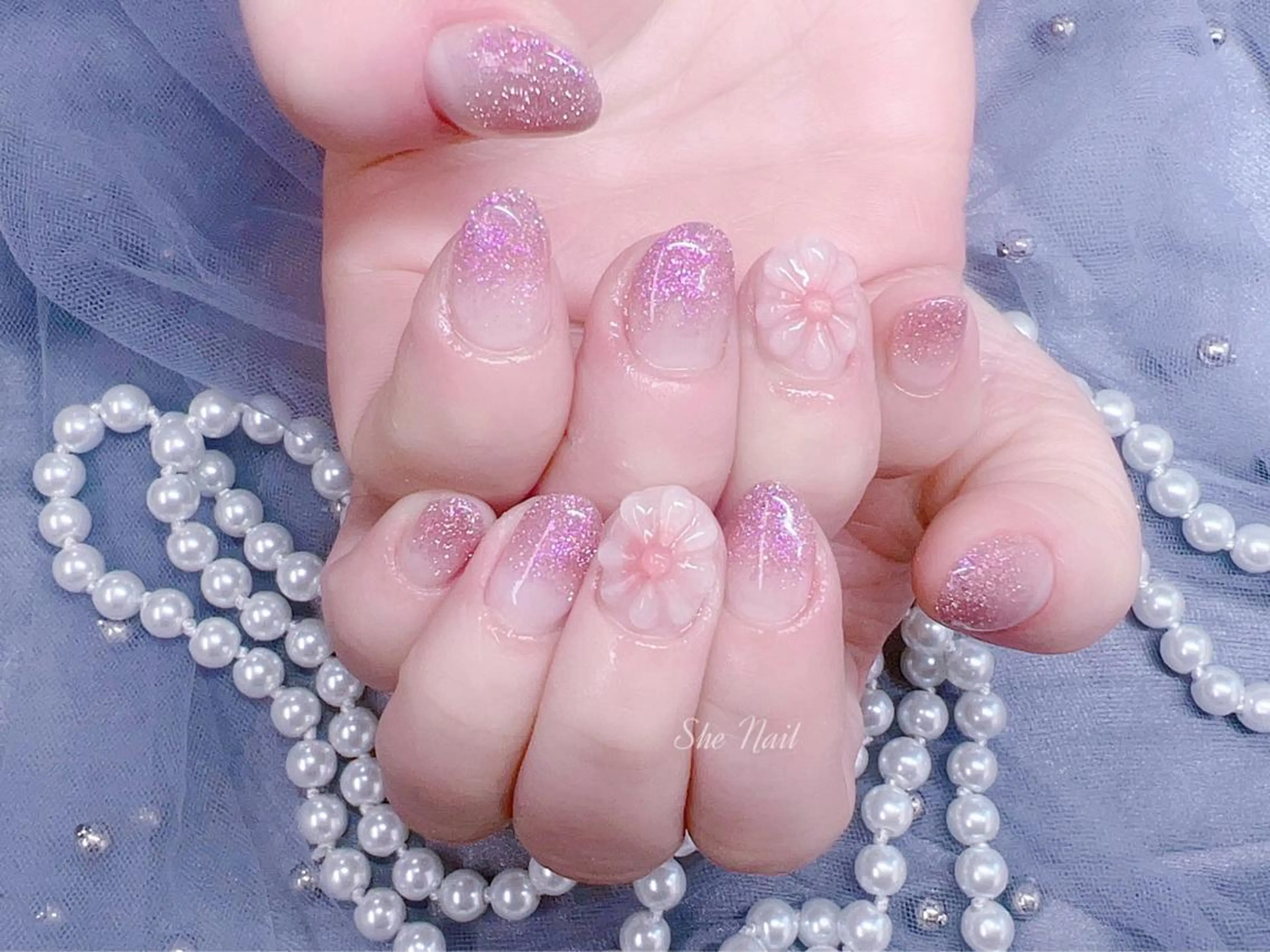 ネイル チークネイル 長さ出し マグネットネイル 持ち込み ワンカラーネイル She   Nail所属・ISA_ BELLAのネイルデザイン