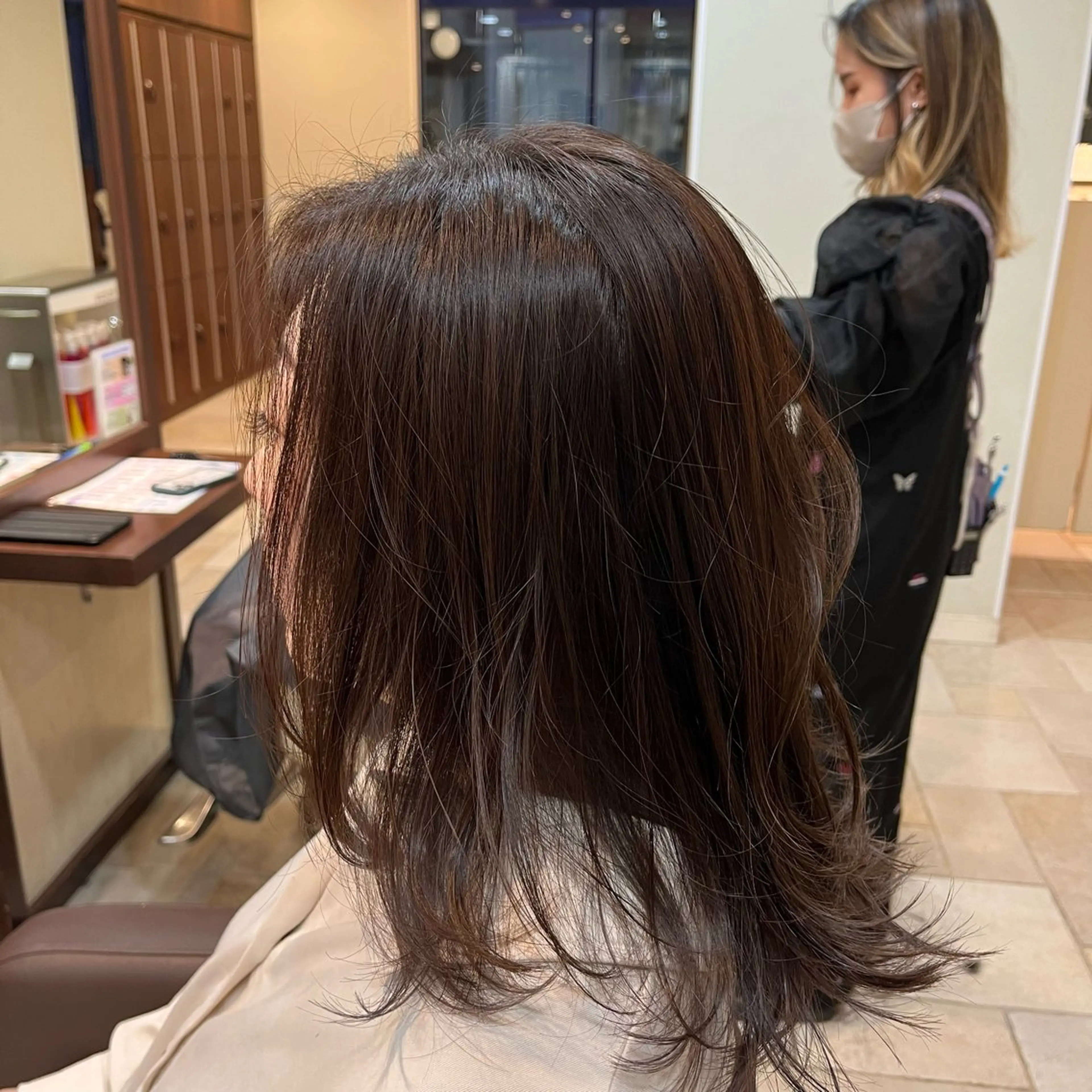 セミロング カラー 大人透明感艶カラー 寺田稜のヘアスタイル