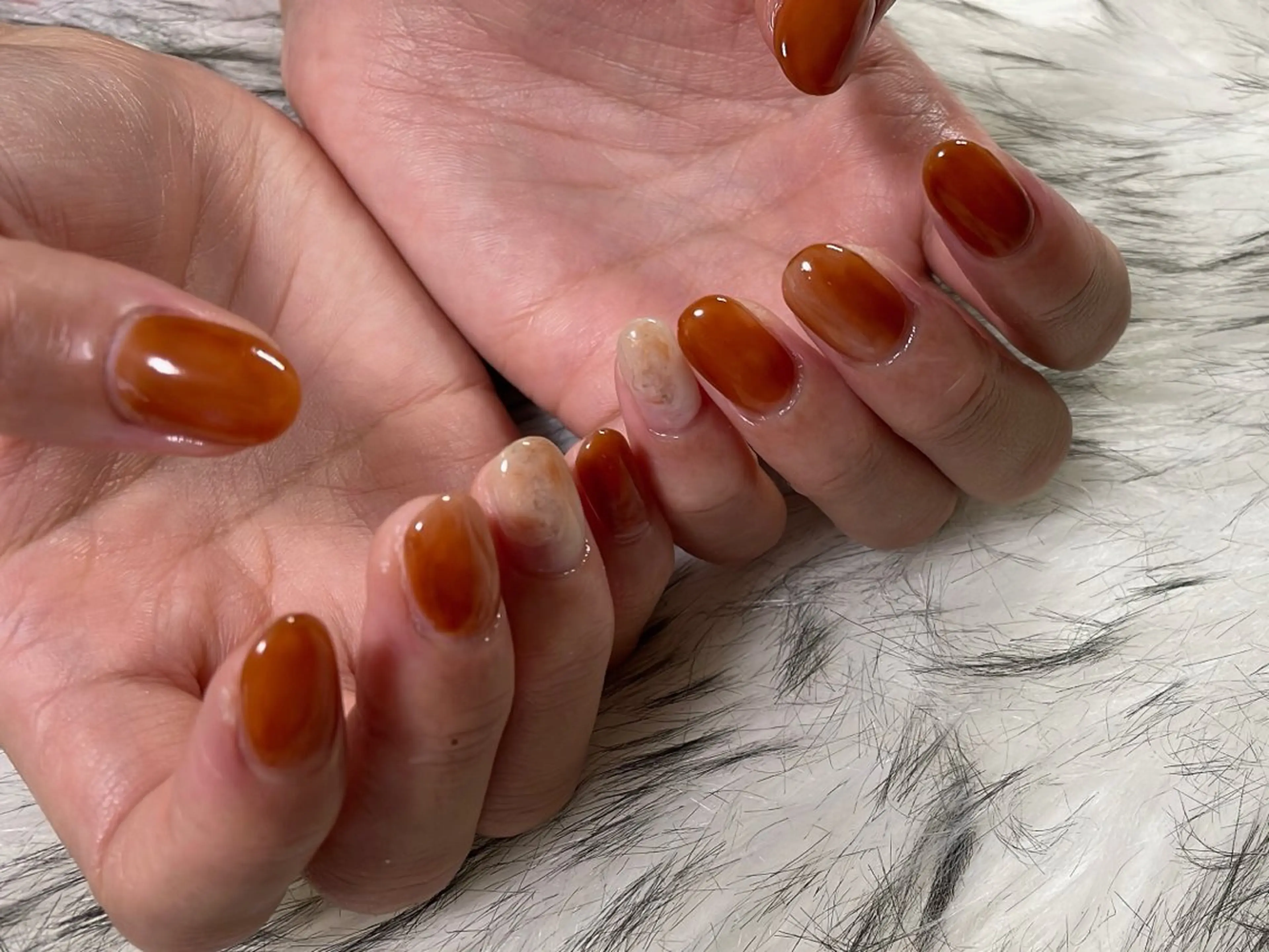 ネイル オーロラネイル フットネイル フレンチネイル ジェルネイル 韓国ネイル ハンドネイル kiki nail 二子玉川のネイルデザイン