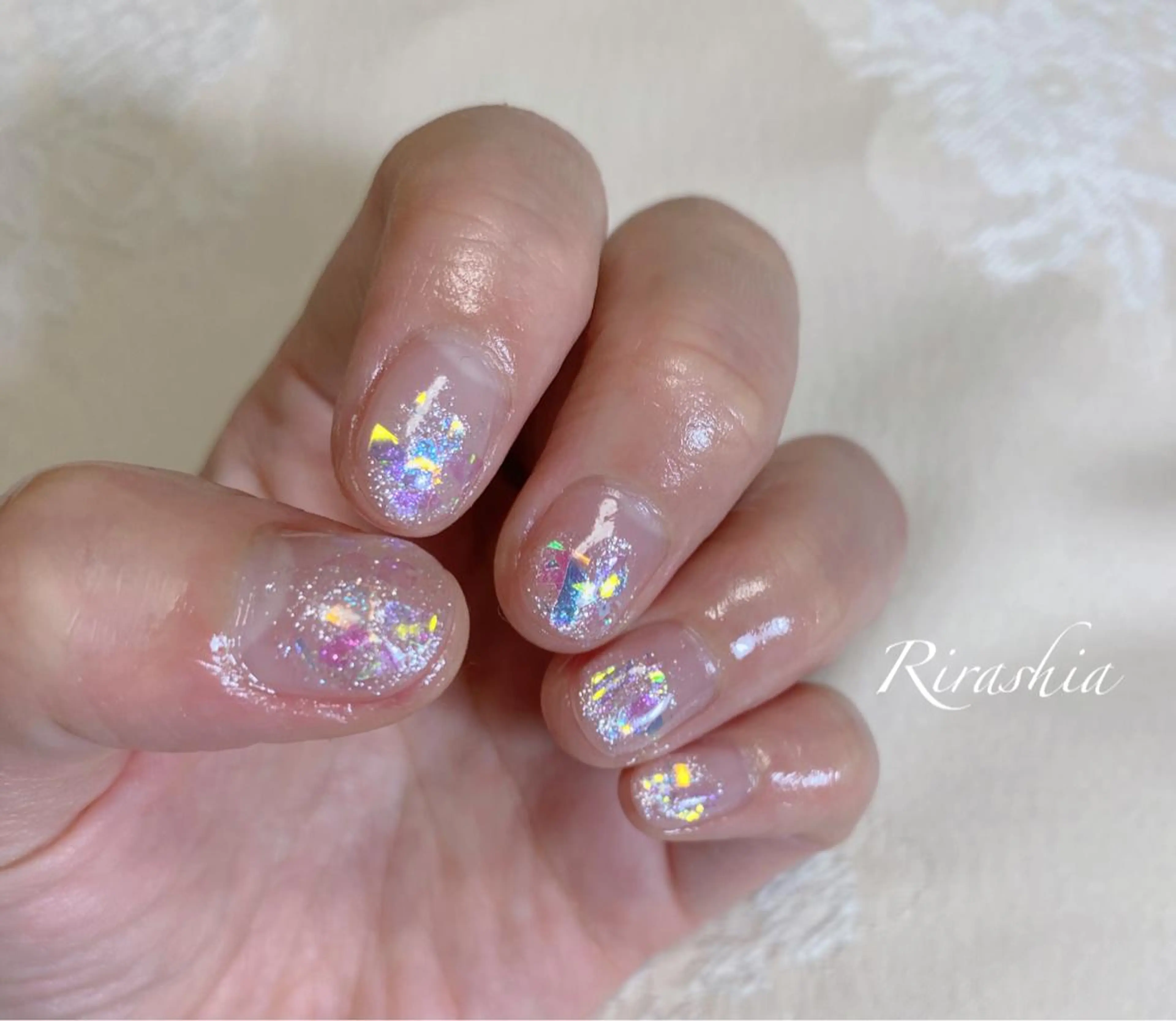 【氷ネイル/オフ込】《初回10%OFF》（ケア＆保湿ハンドマッサージ付）の写真