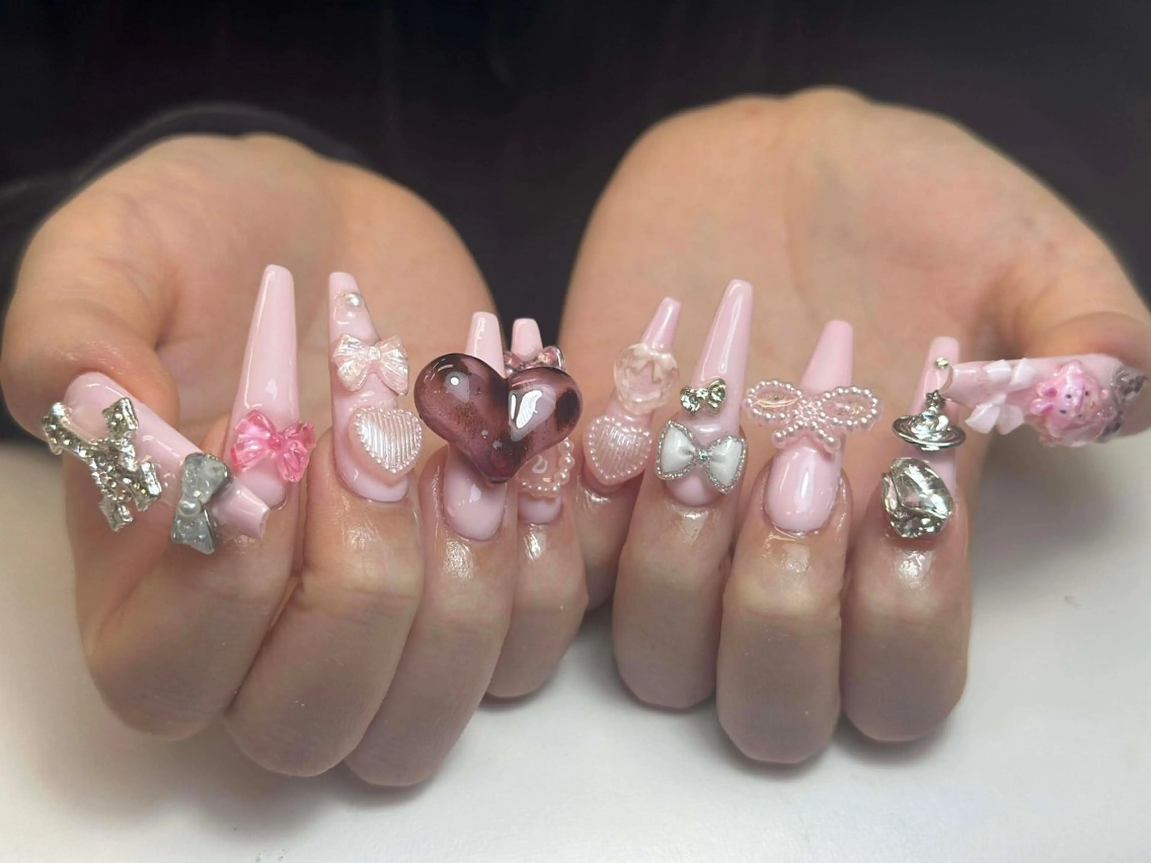 ネイル アートネイル 成人式 ジェルネイル ニュアンスネイル 夏ネイル ハンドネイル NIE MoMoのネイルデザイン