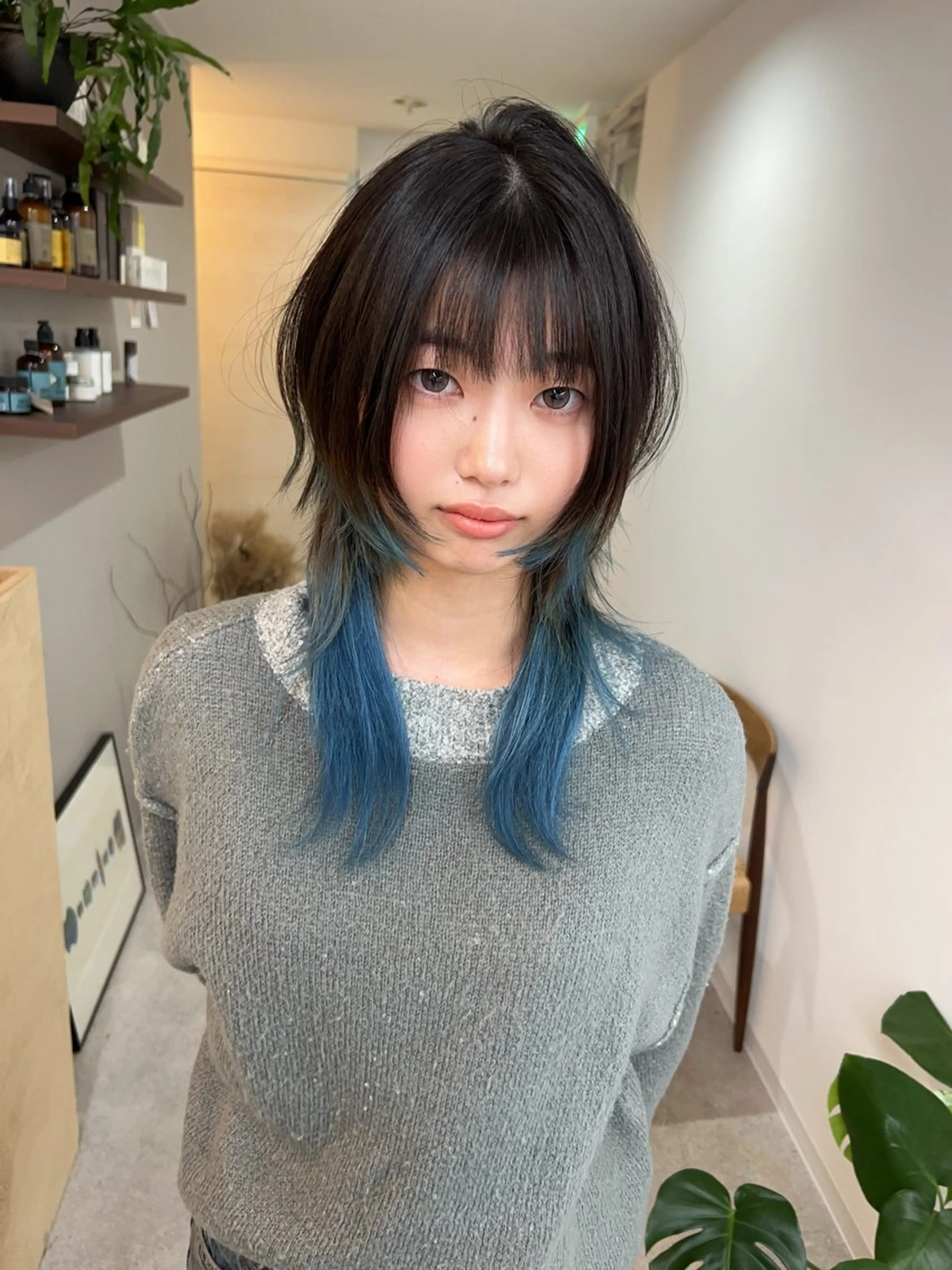 セミロング カラー カット ヘアカラー トリートメント 韓国レイヤー/ハイ トーン/優太のヘアスタイル