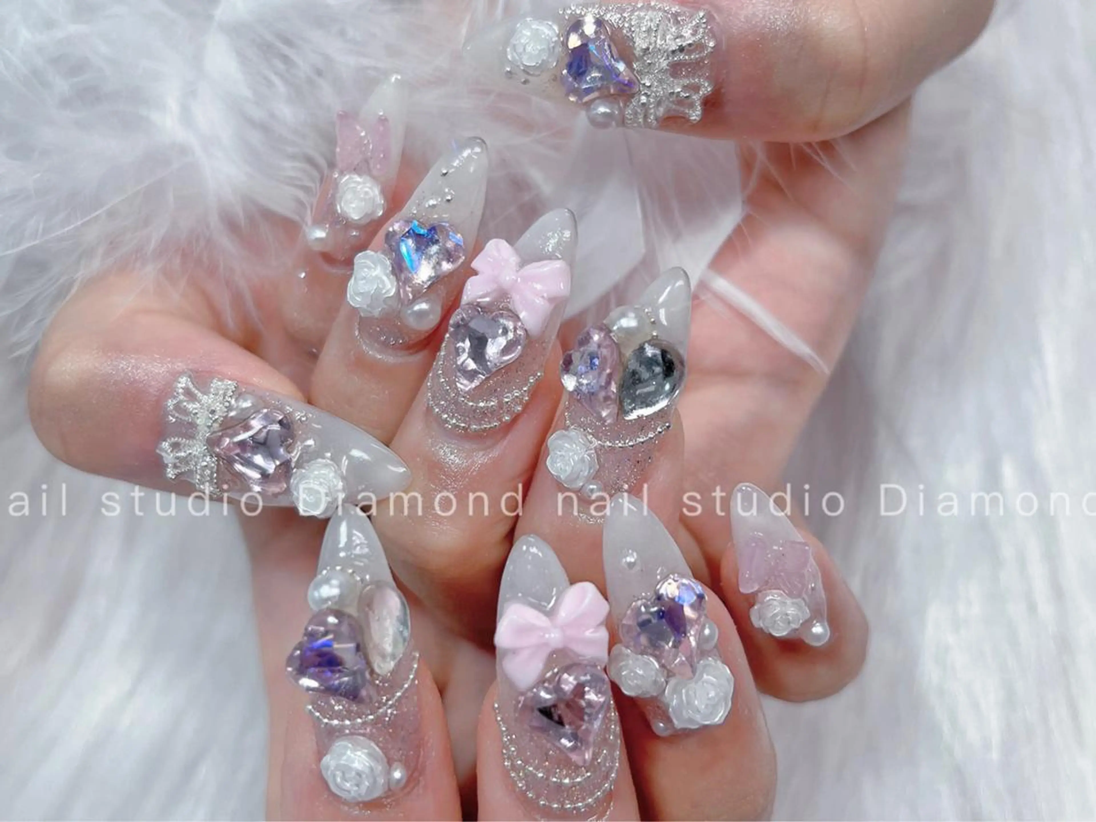 ネイル ゴージャス 持ち込み スカルプネイル DIAMOND Nail🍒のネイルデザイン