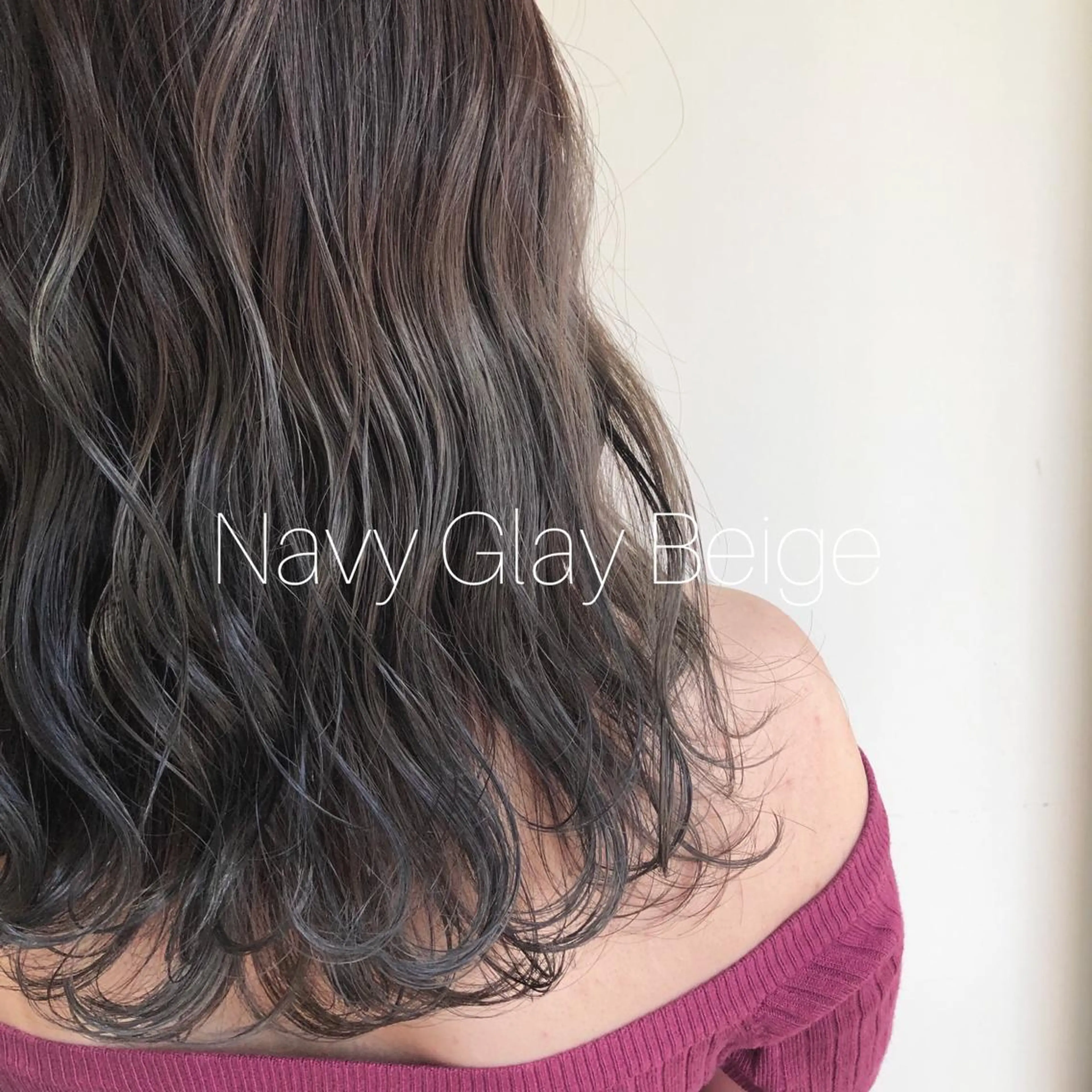 セミロング カラー グレージュ ネイビーカラー トリートメント 👑髪質改善の匠👑 サンジョウ ユウキのヘアスタイル