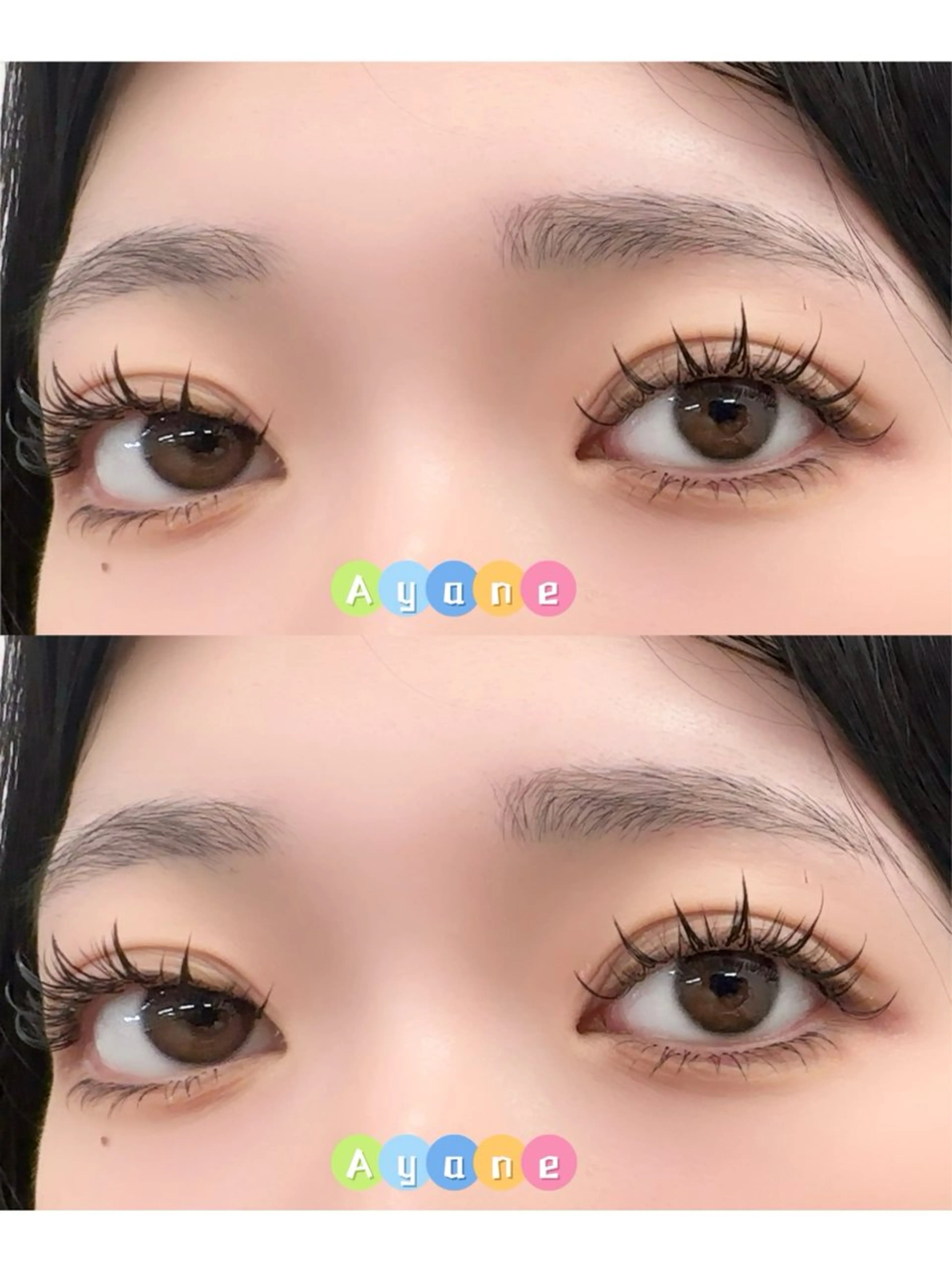 マツエク・マツパ 付け放題 バインドロック 束感まつ毛 フラットラッシュ 韓国風マツエク ACIEL EYELASH SALON所属・あ やねのマツエク・マツパデザイン