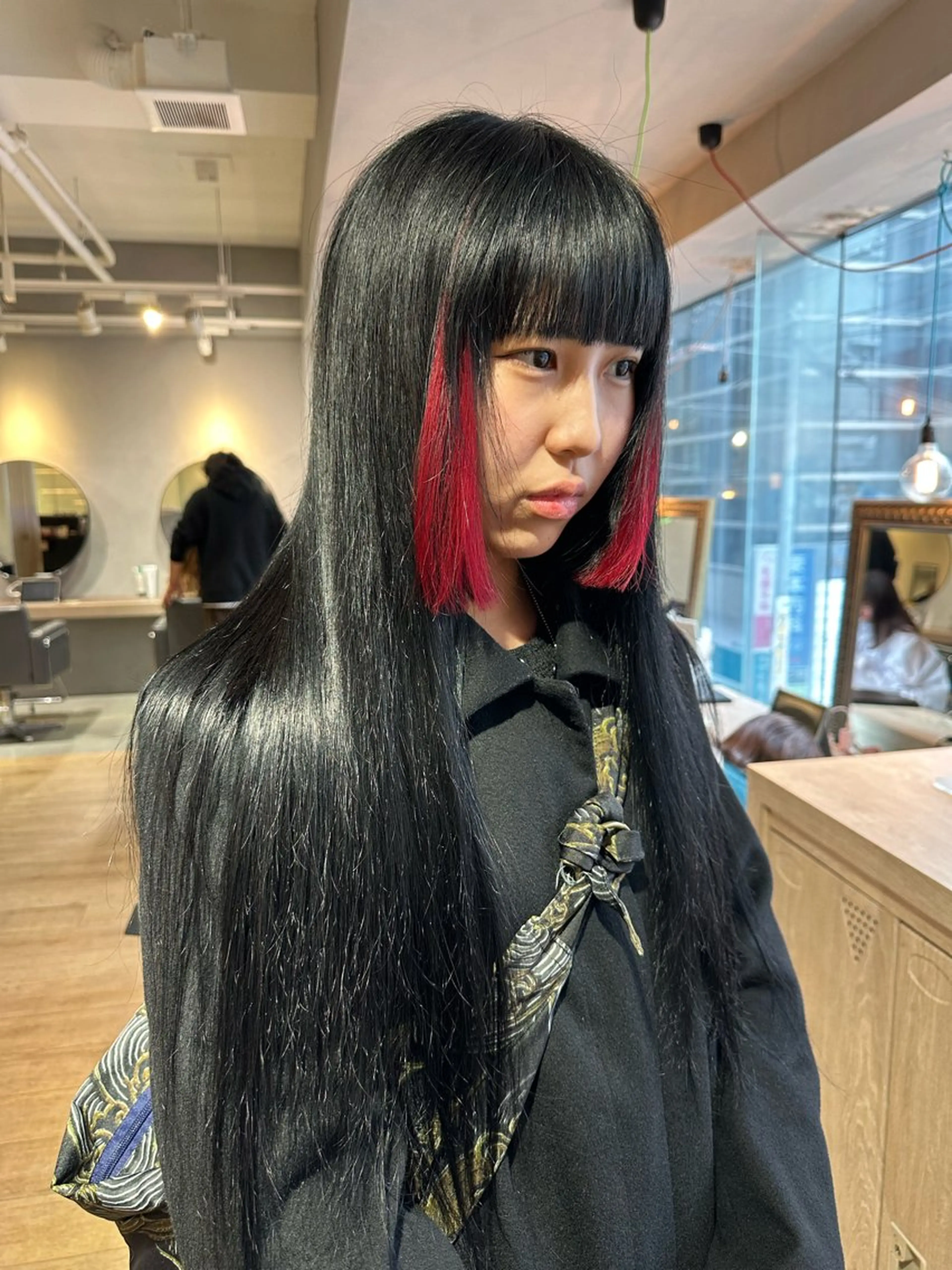 ロング カラー カット ヘアカラー エクステ 美髪・シールエクステ ホソタニリョウコのヘアスタイル