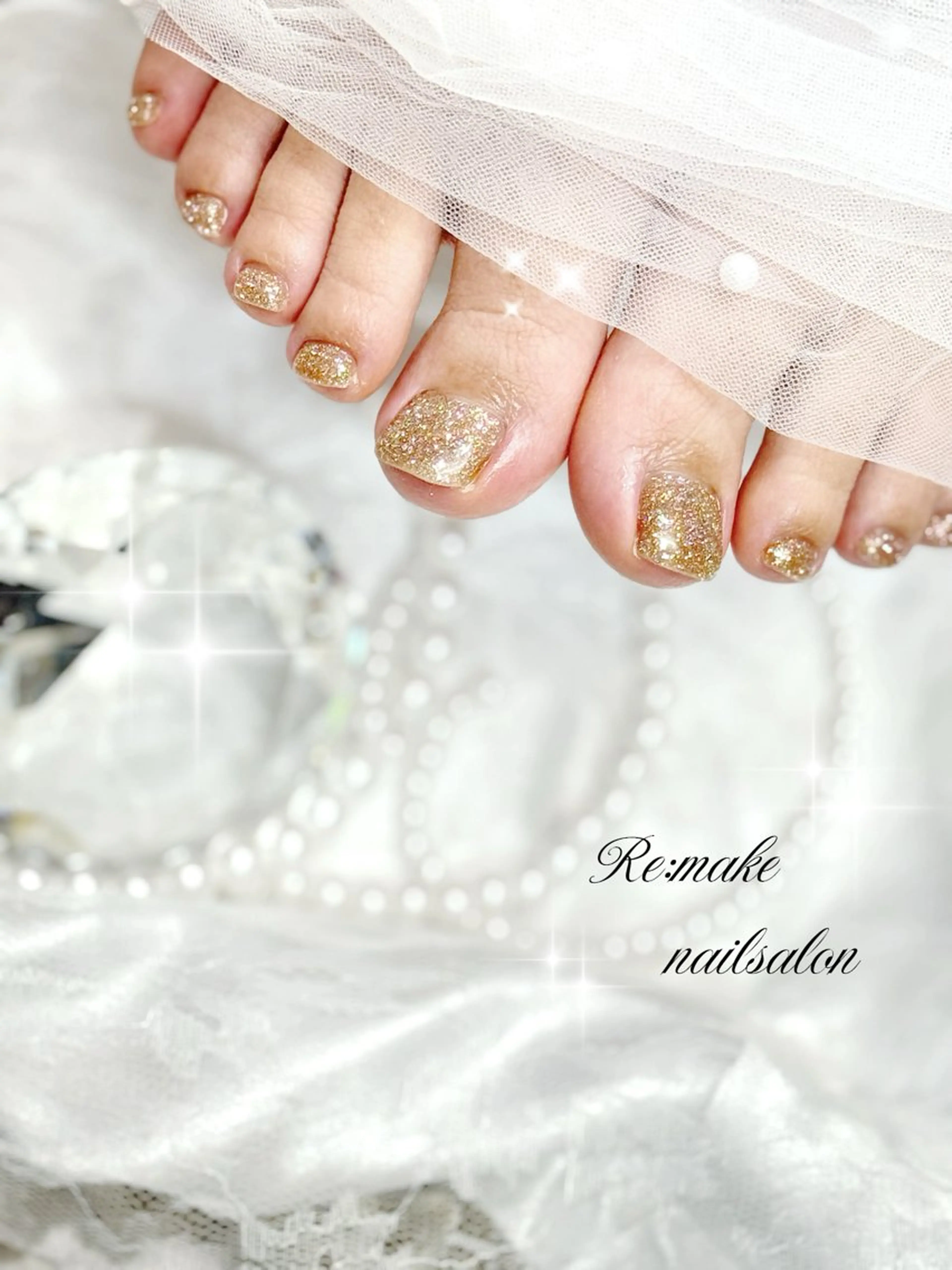 ネイル フラッシュネイル フットネイル Suetake Shuriのネイルデザイン