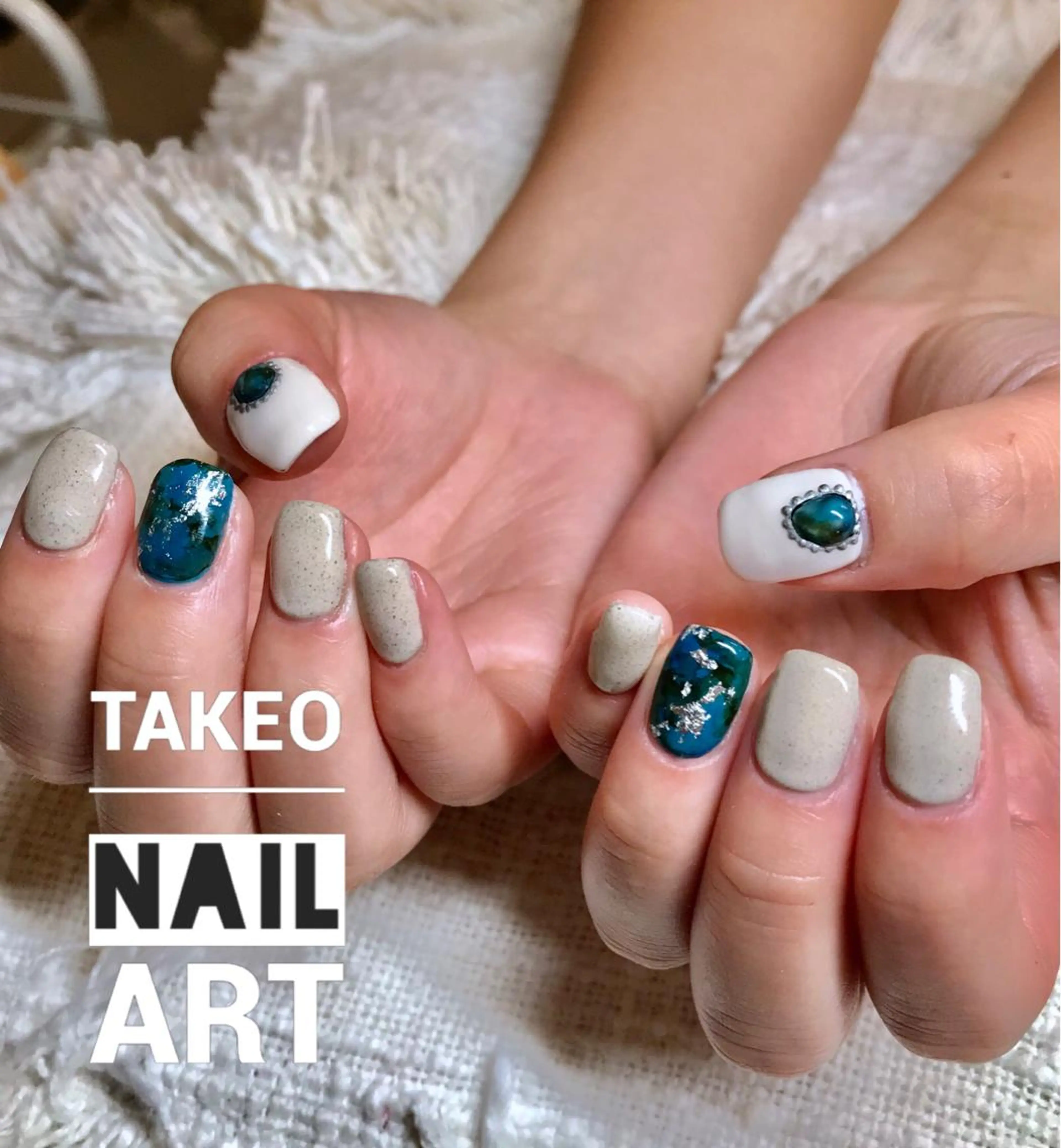 ショート ネイル ハンドネイル ハンドケア nail&eye Aoのマツエク・マツパデザイン