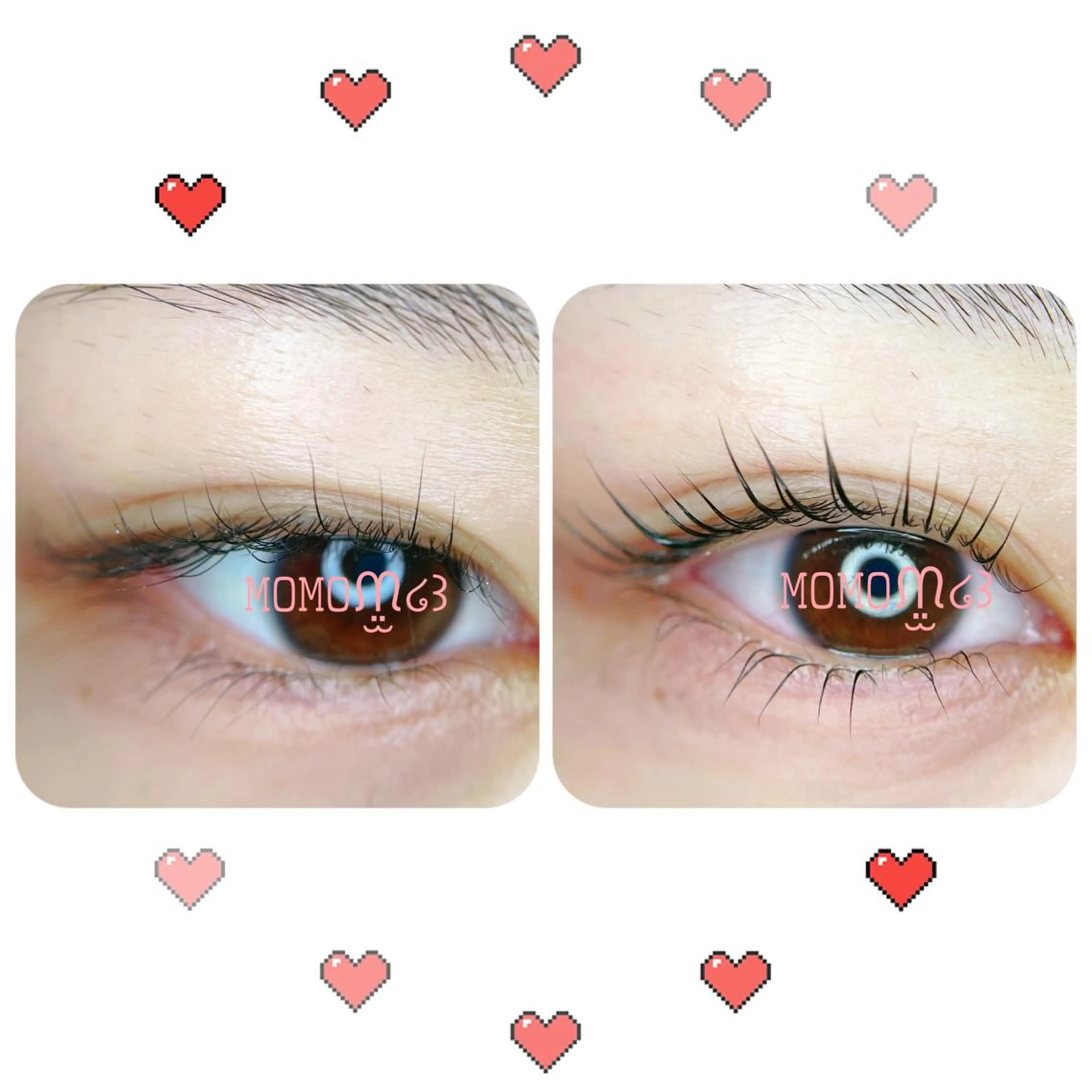 マツエク・マツパ フラットラッシュ ナチュラル パリジェンヌラッシュリフト 下まつげエクステ 一重×まつ毛パーマ マツパ モテデザインのプロ モモ🍑のマツエク・マツパデザイン