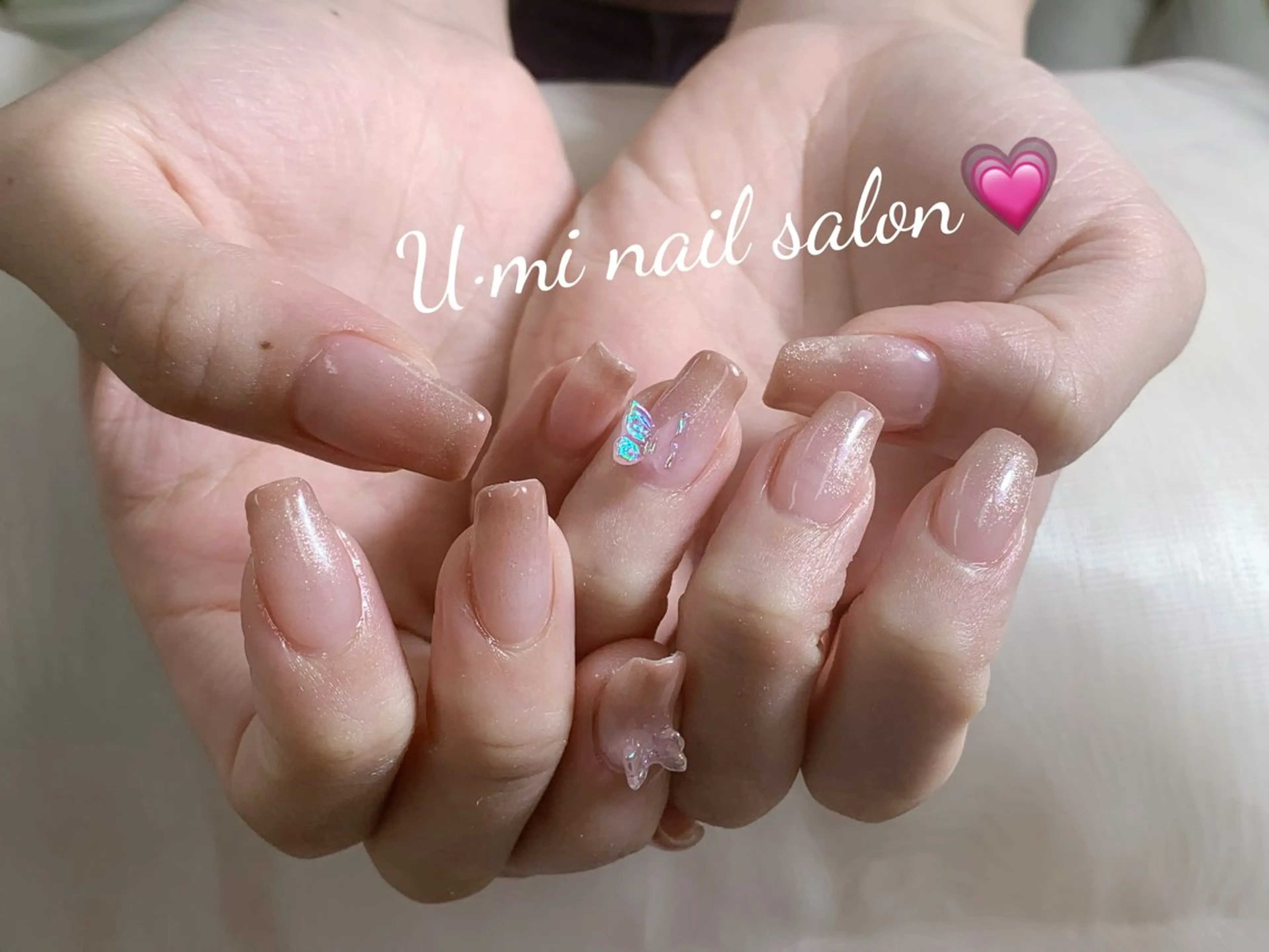 ネイル フレンチネイル マグネットネイル マグネットフレンチ U·Mi nail salon所属・U·Mi 上野御徒町容のネイルデザイン