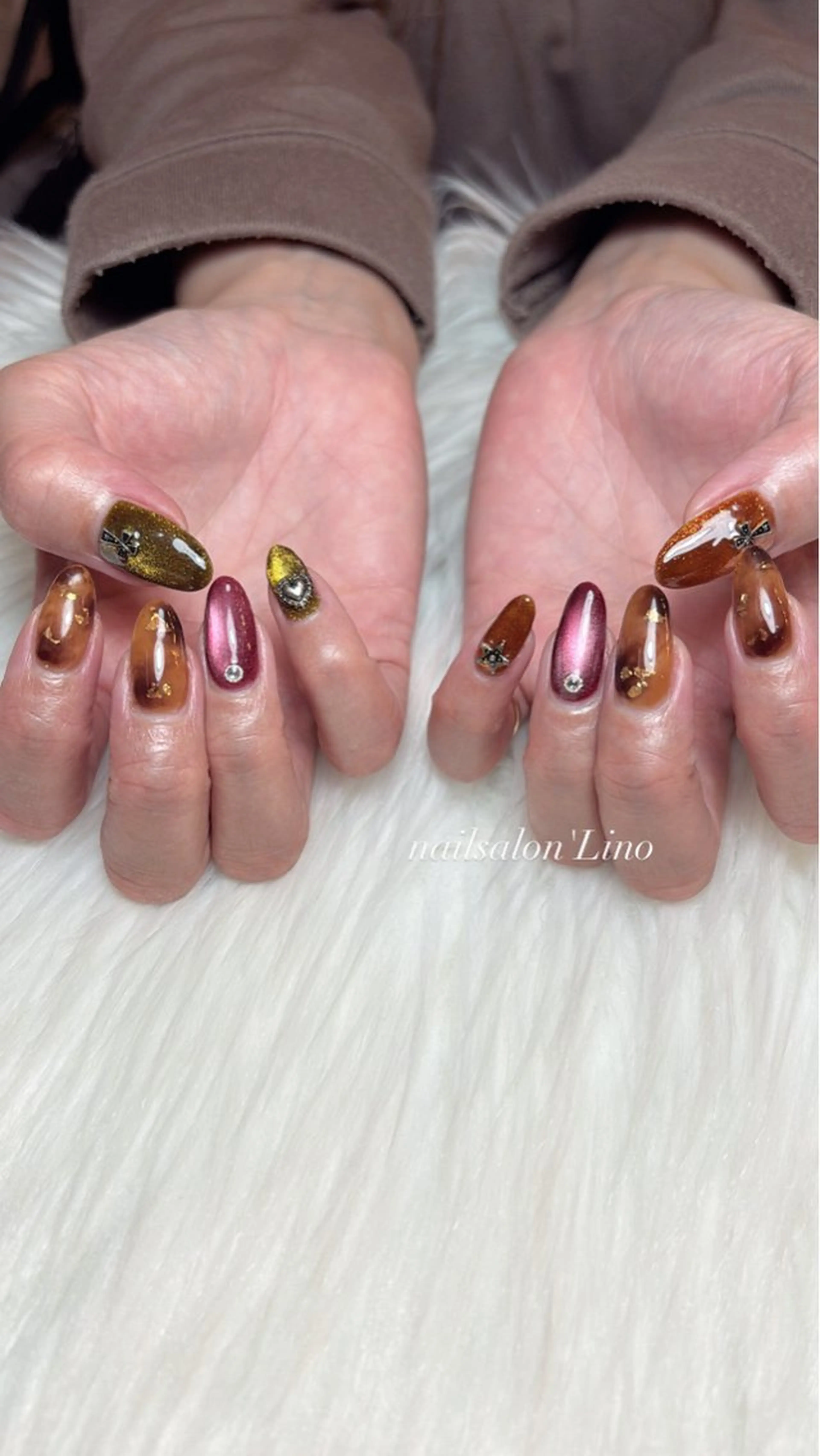 ネイル べっ甲ネイル Lino𓂃⟡.· Chizuruのネイルデザイン