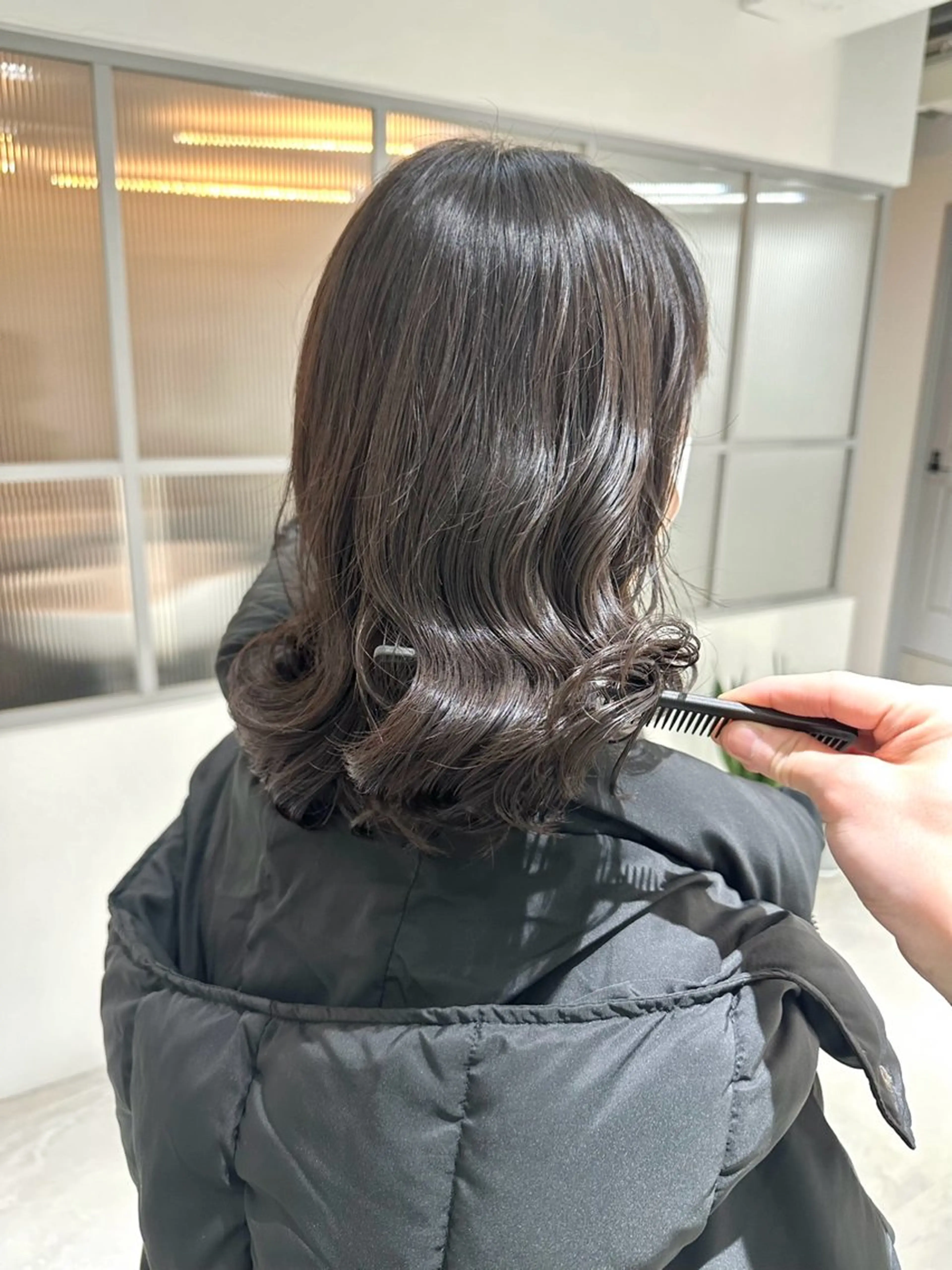 ミディアム パーマ 銀座No.1髪質改善 縮毛矯正/本木のヘアスタイル