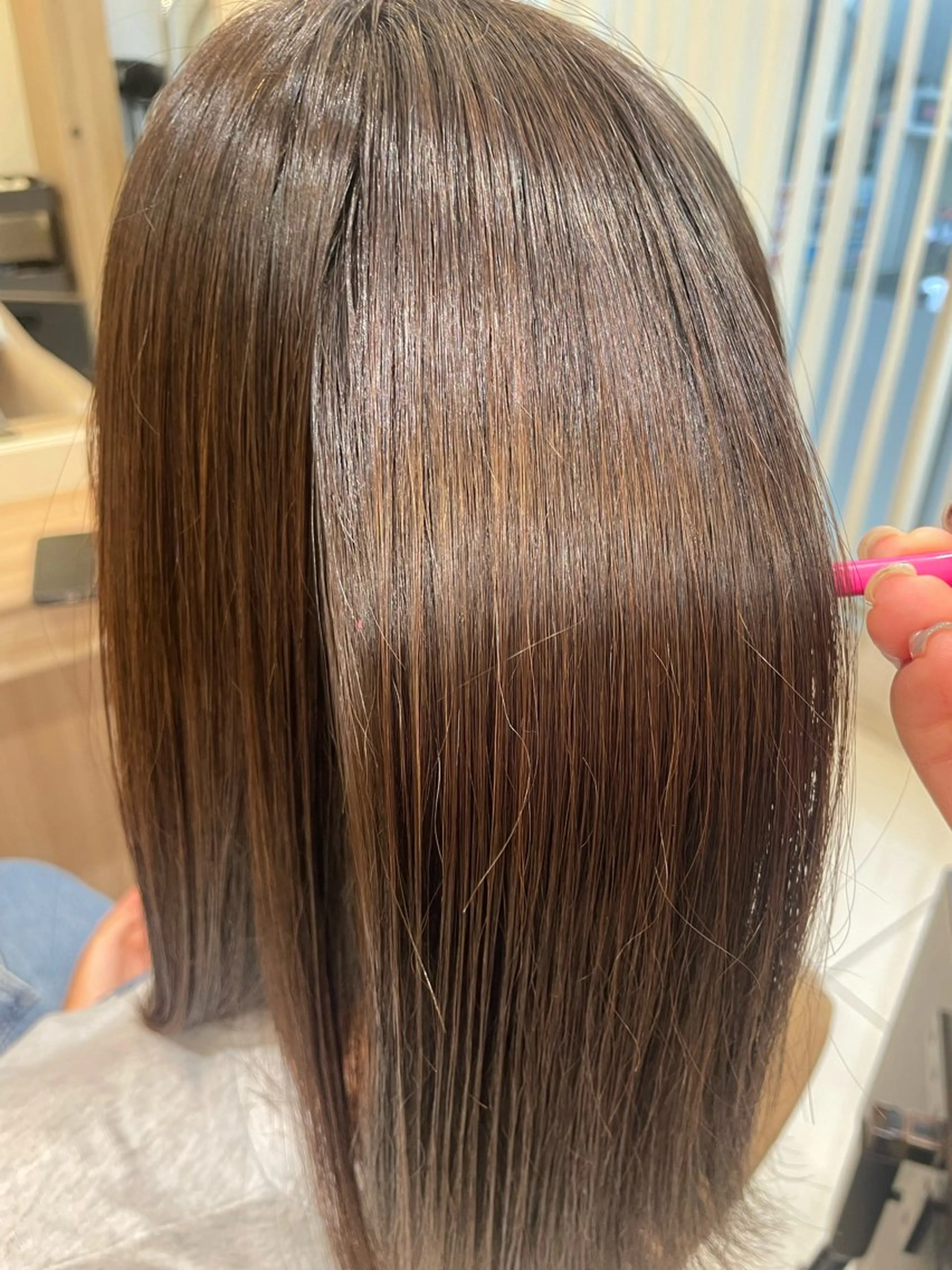 ミディアム パーマ カット 縮毛矯正 トリートメント 韓国ヘアメイク🎀/ 縮毛矯正✨山本媛香のヘアスタイル