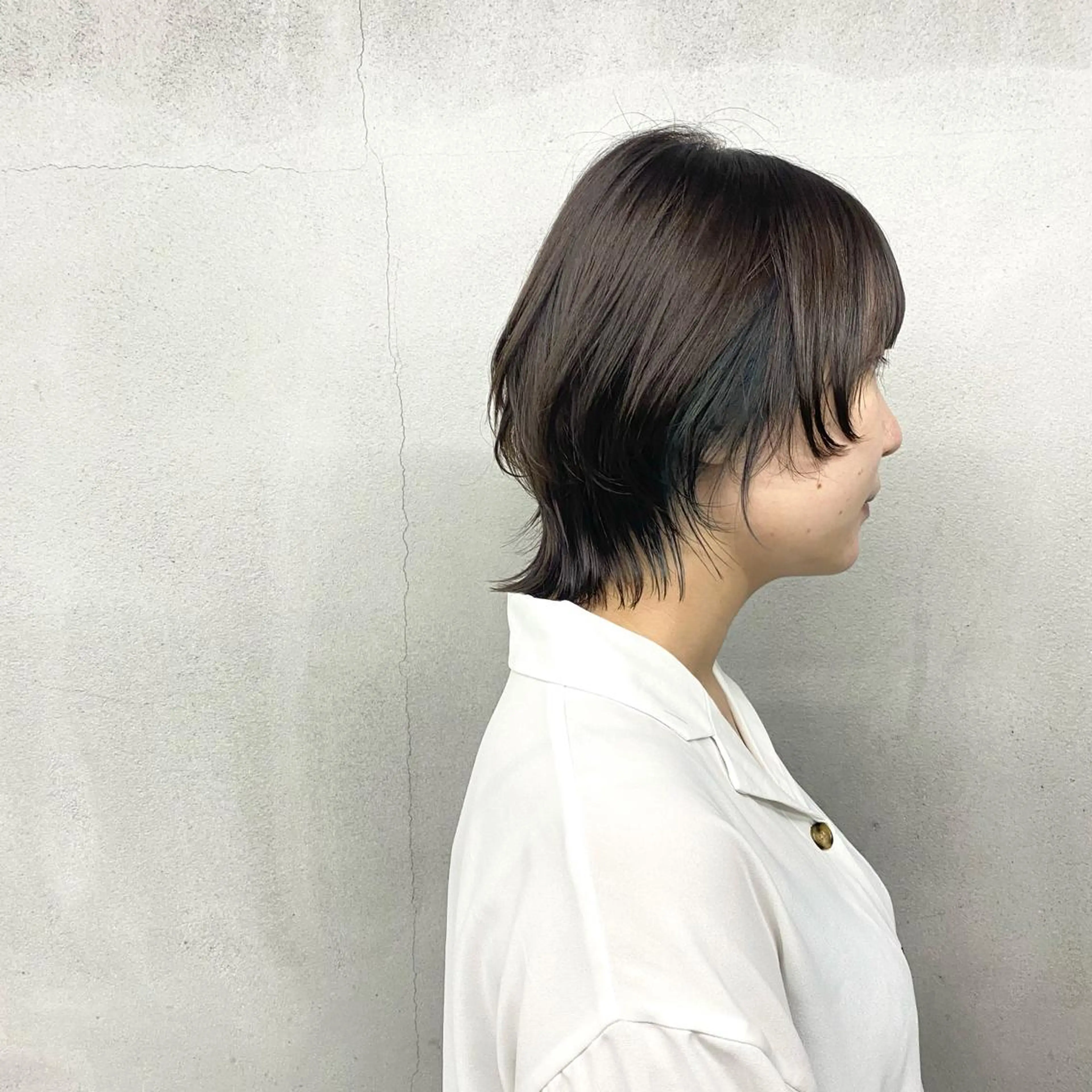 ショート カラー ヘアアレンジ ブルーカラー ウルフカット カット ヘアカラー #tag 佐藤璃美のヘアスタイル