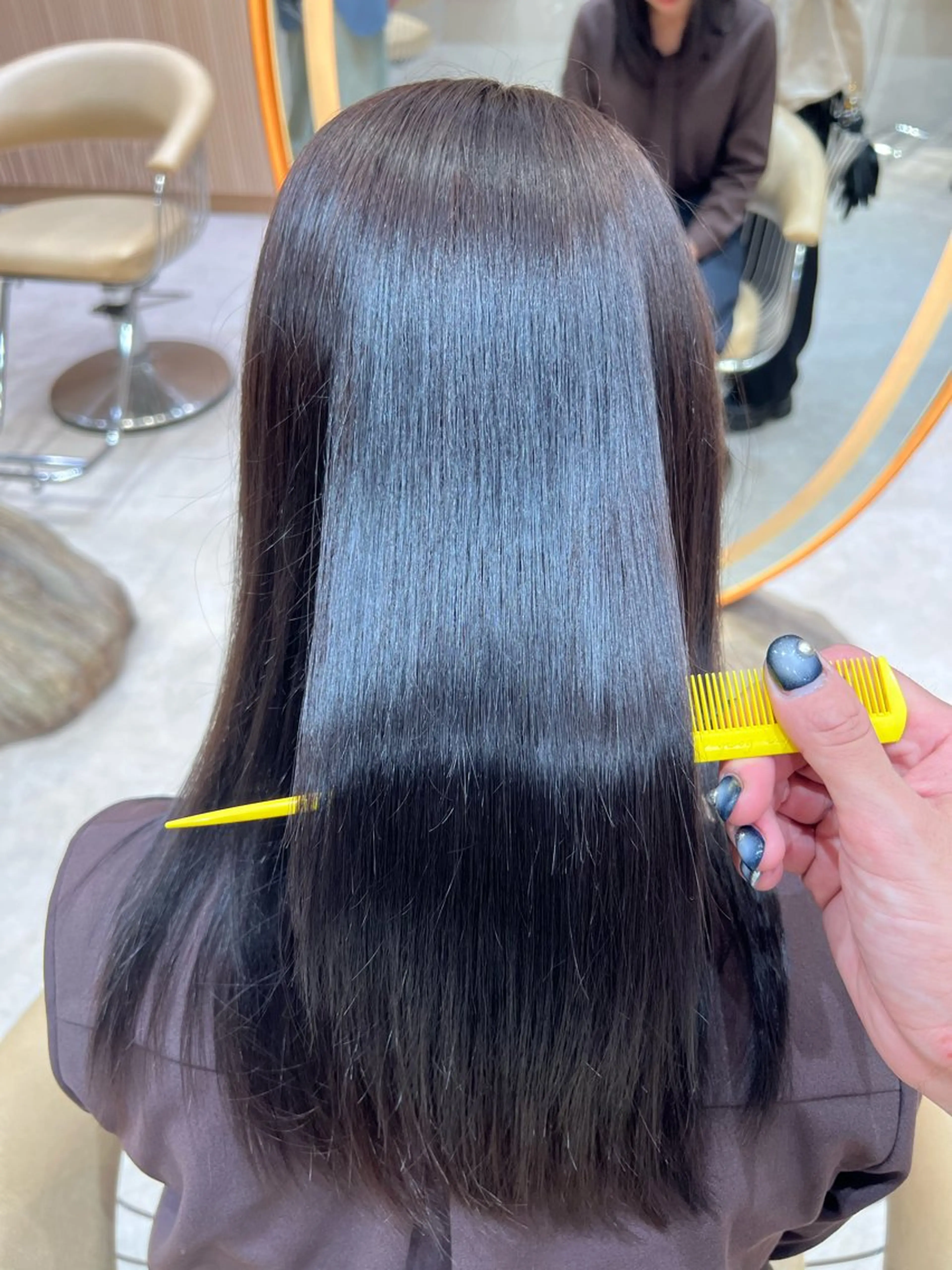 ロング カラー カット ヘアカラー トリートメント レイヤー/韓国 ハイトーン興津史弥のヘアスタイル