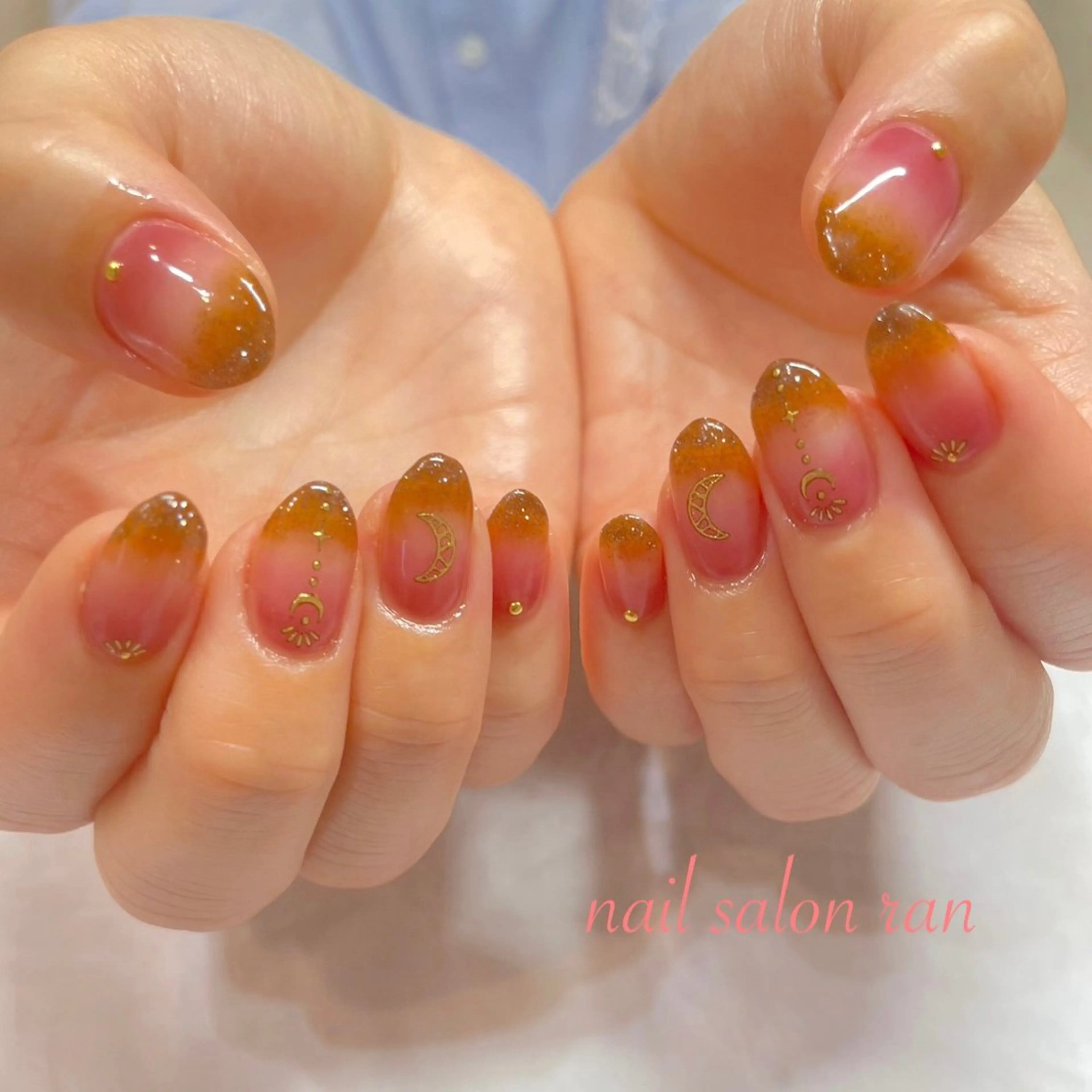 ネイル グラデーション キラキラネイル ラメ(グリッター) ハンドネイル ハンドケア nailsalon ranのネイルデザイン
