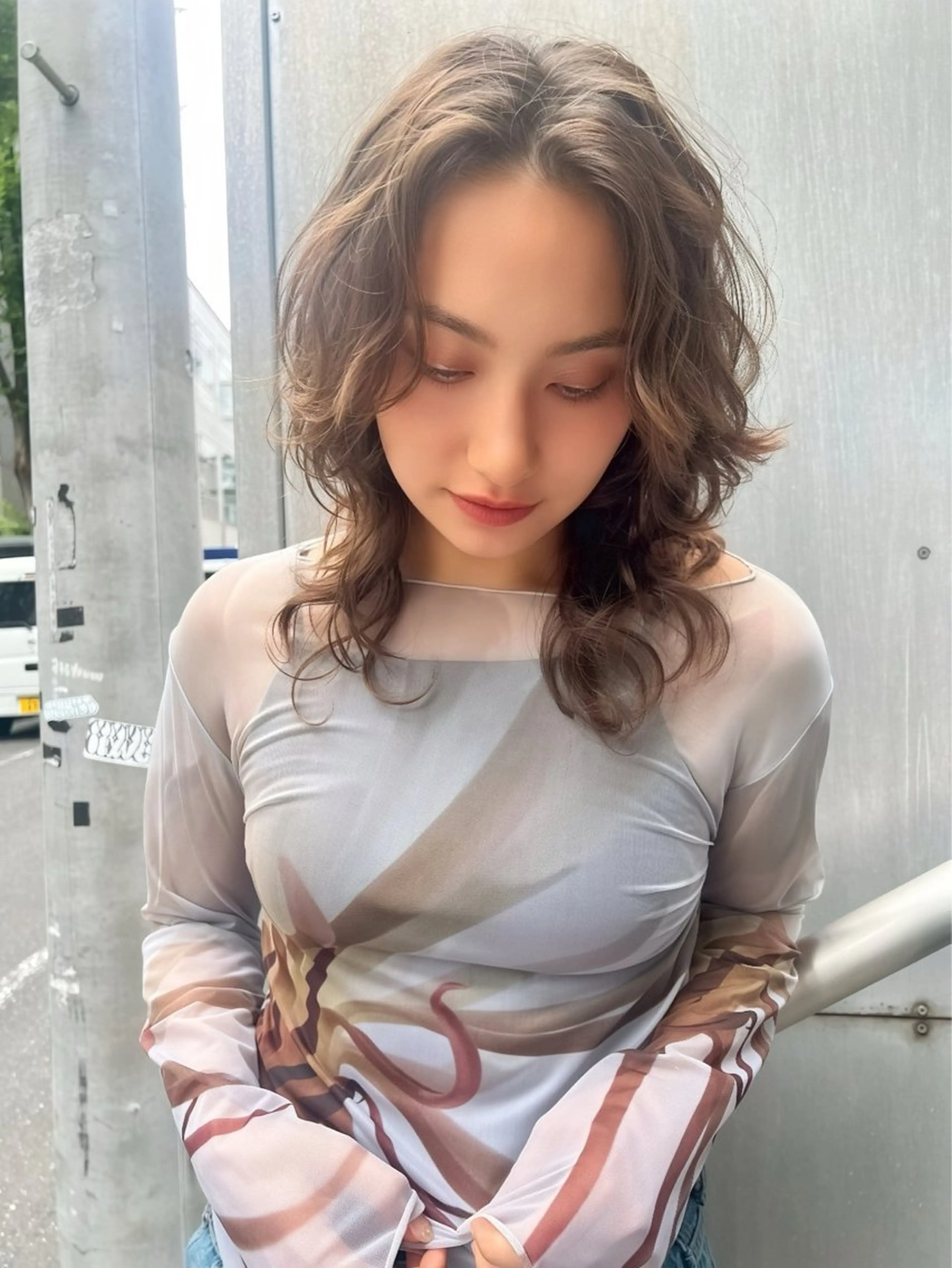 ミディアム パーマ 撮影モデル MUNi恵比寿 モデル募集中♪のヘアスタイル