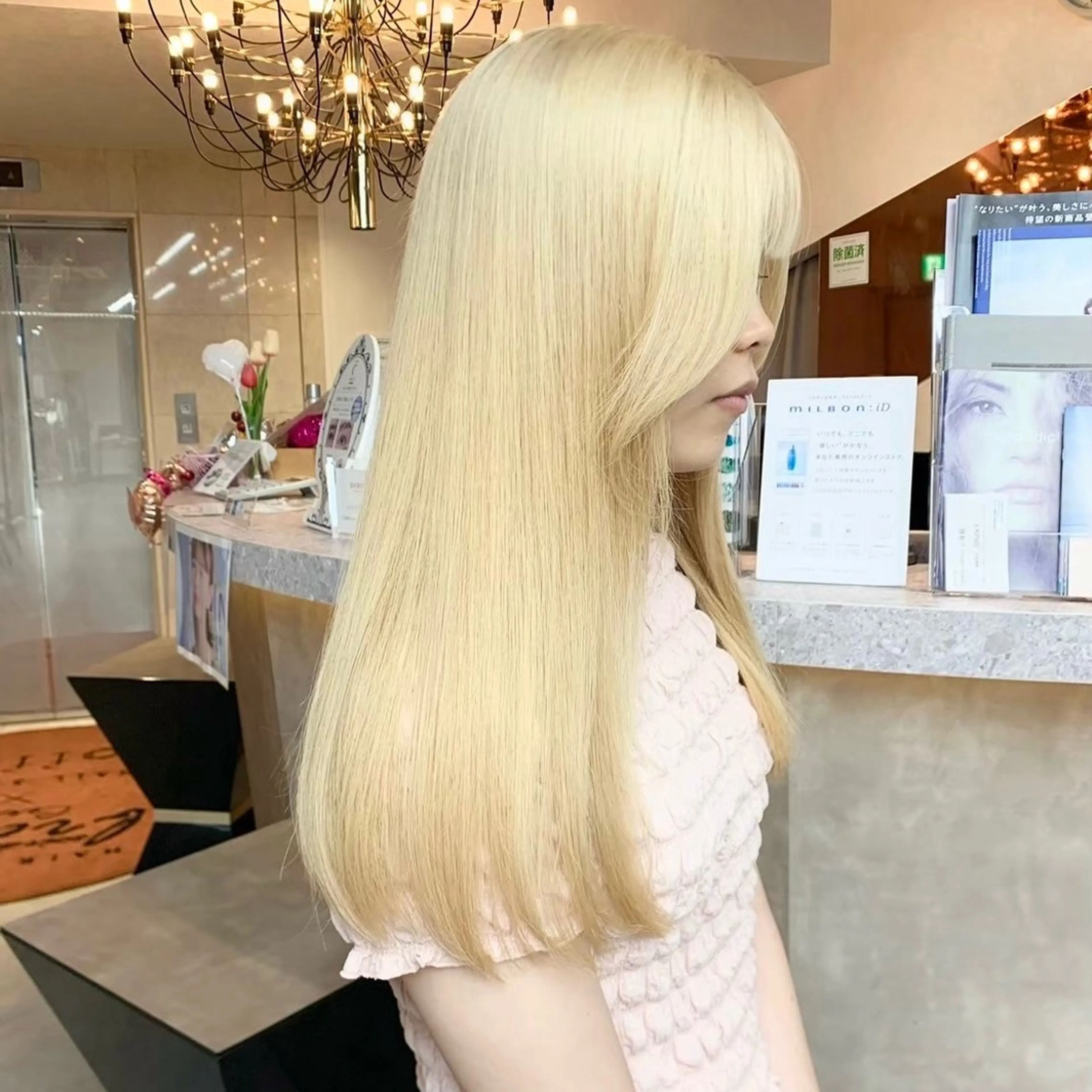 ロング カラー ヘアアレンジ ヘアカラー トリートメント も も えのヘアスタイル