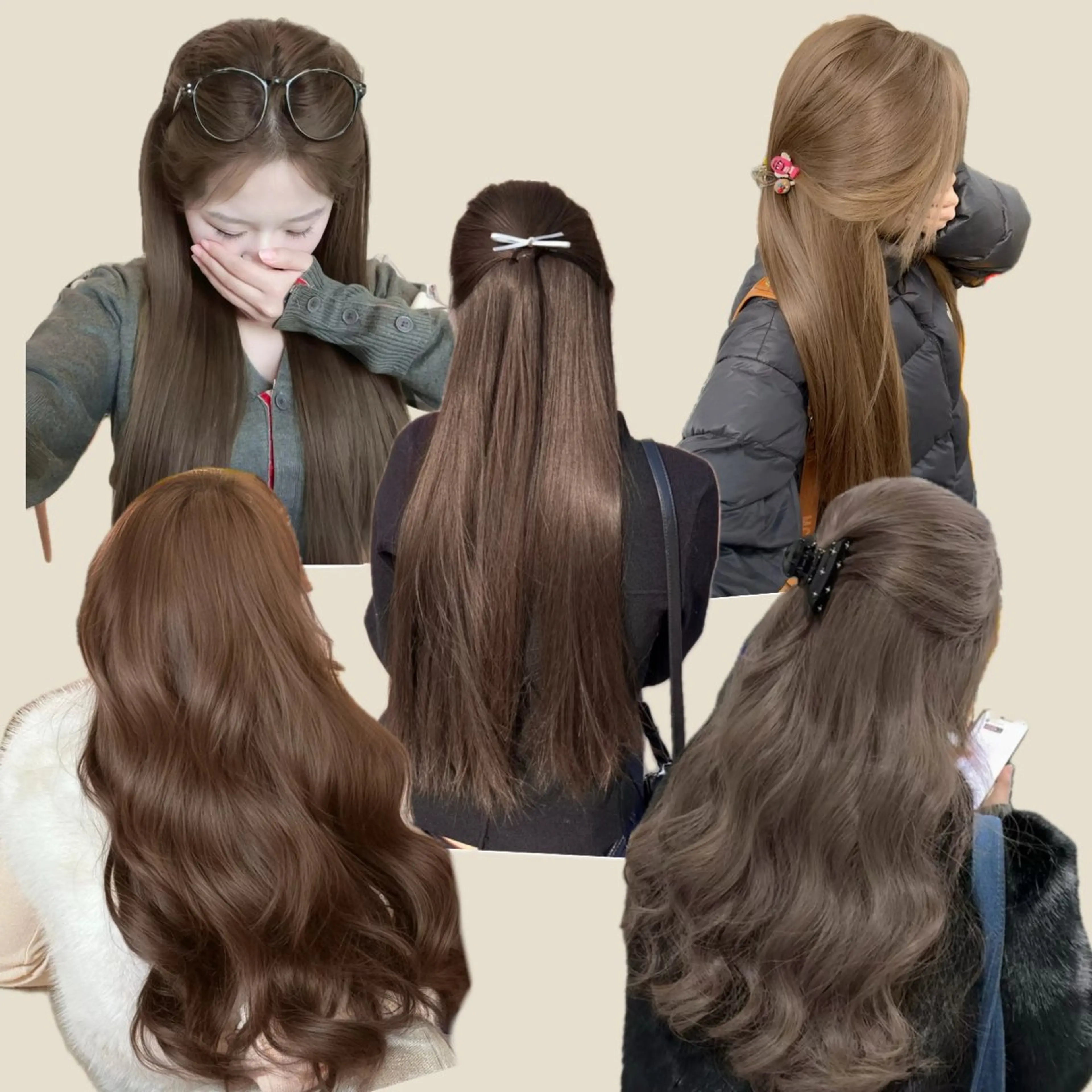 ロング カラー ヘアカラー 韓国🇰🇷透明感 ERIのヘアスタイル