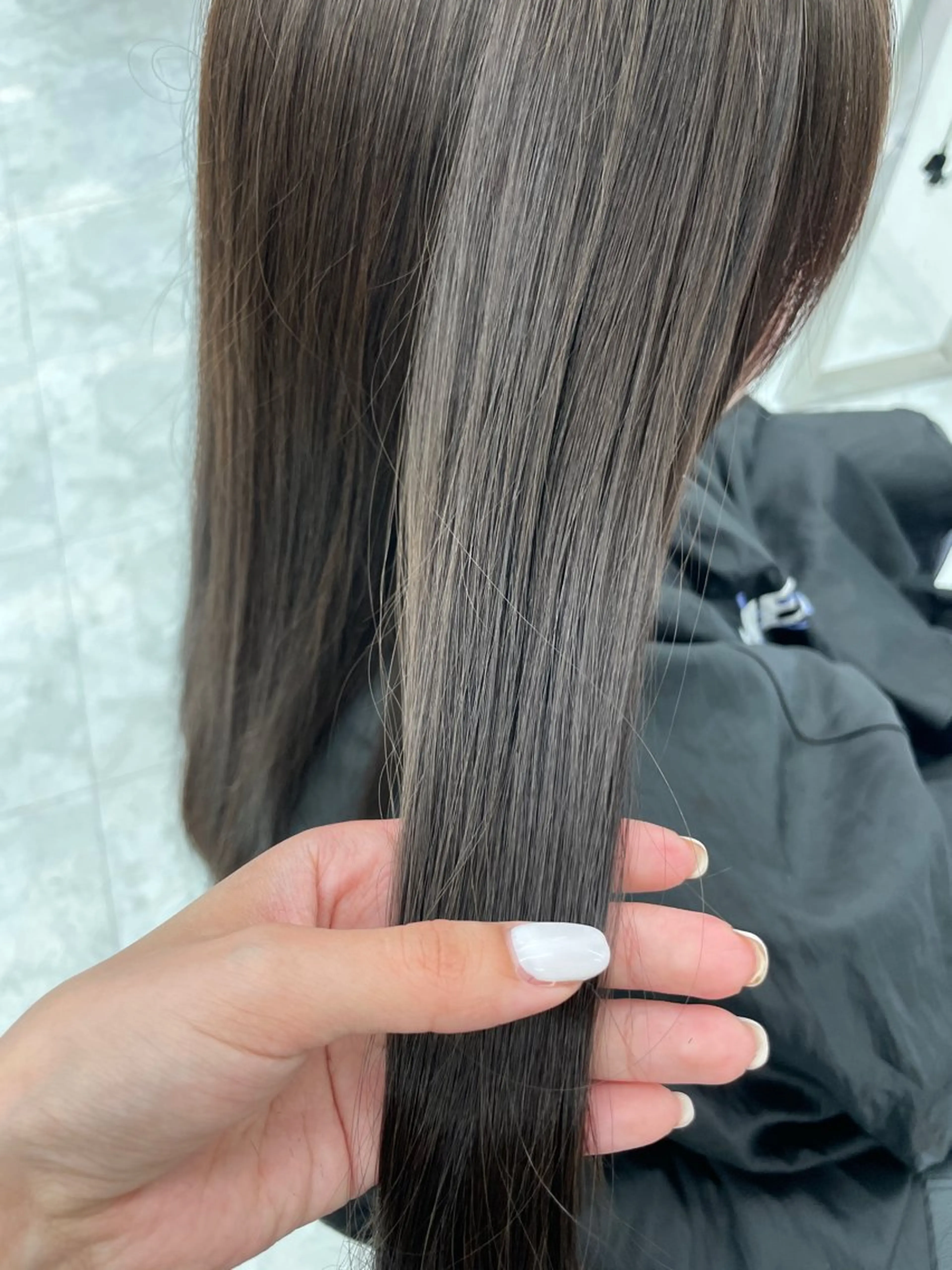 セミロング カット ヘアカラー MOE 福岡韓国ヘア✧︎のヘアスタイル